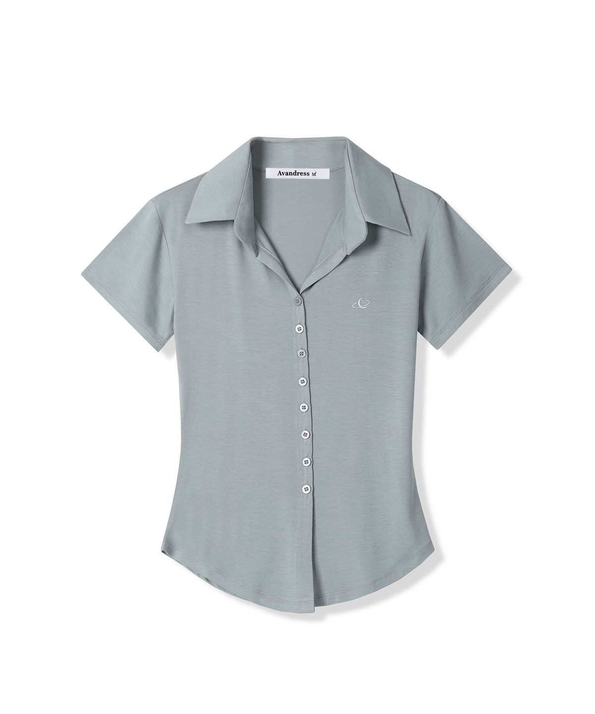 어반드레스(AVANDRESS) Sopy Collar Short-Sleeve NAVY
