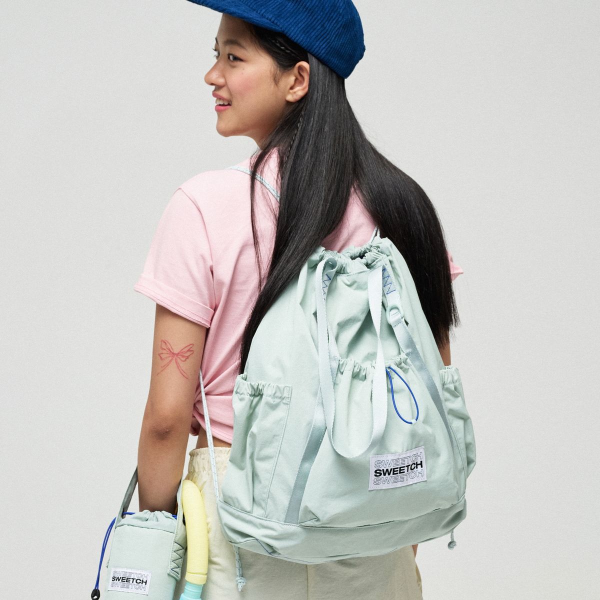 스위치(SWEETCH) GYM SACK 001 Light Blue