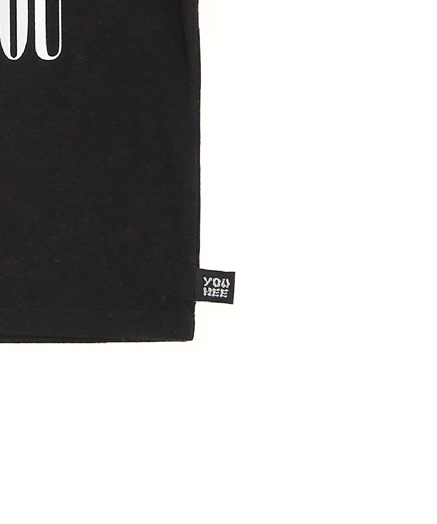 MUSINSA | YOUHEE LACE LETTERING BABY T-SHIRTS BLACK