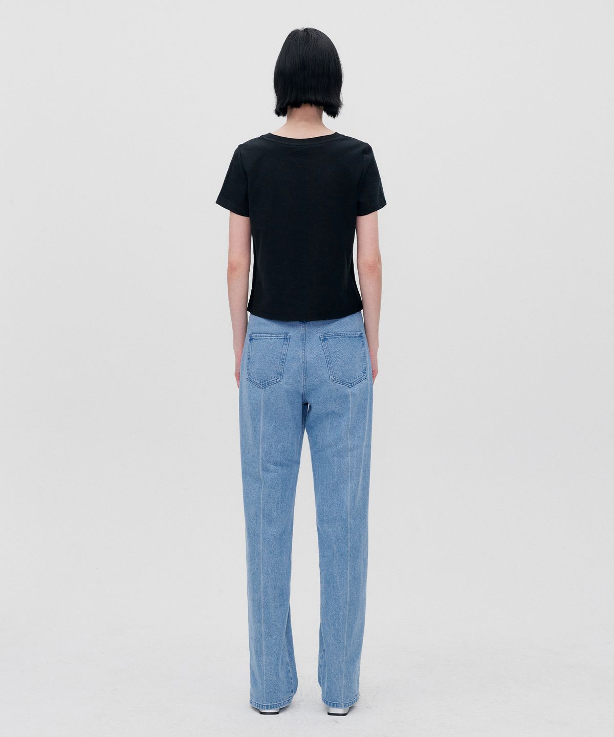 리이(RE RHEE) ORGANIC COTTON T SHIRT BLACK