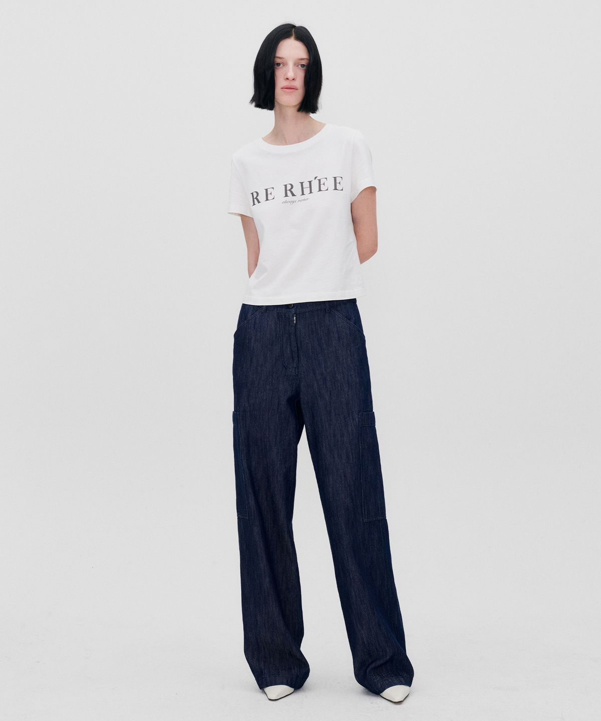 리이(RE RHEE) ORGANIC COTTON T SHIRT WHITE