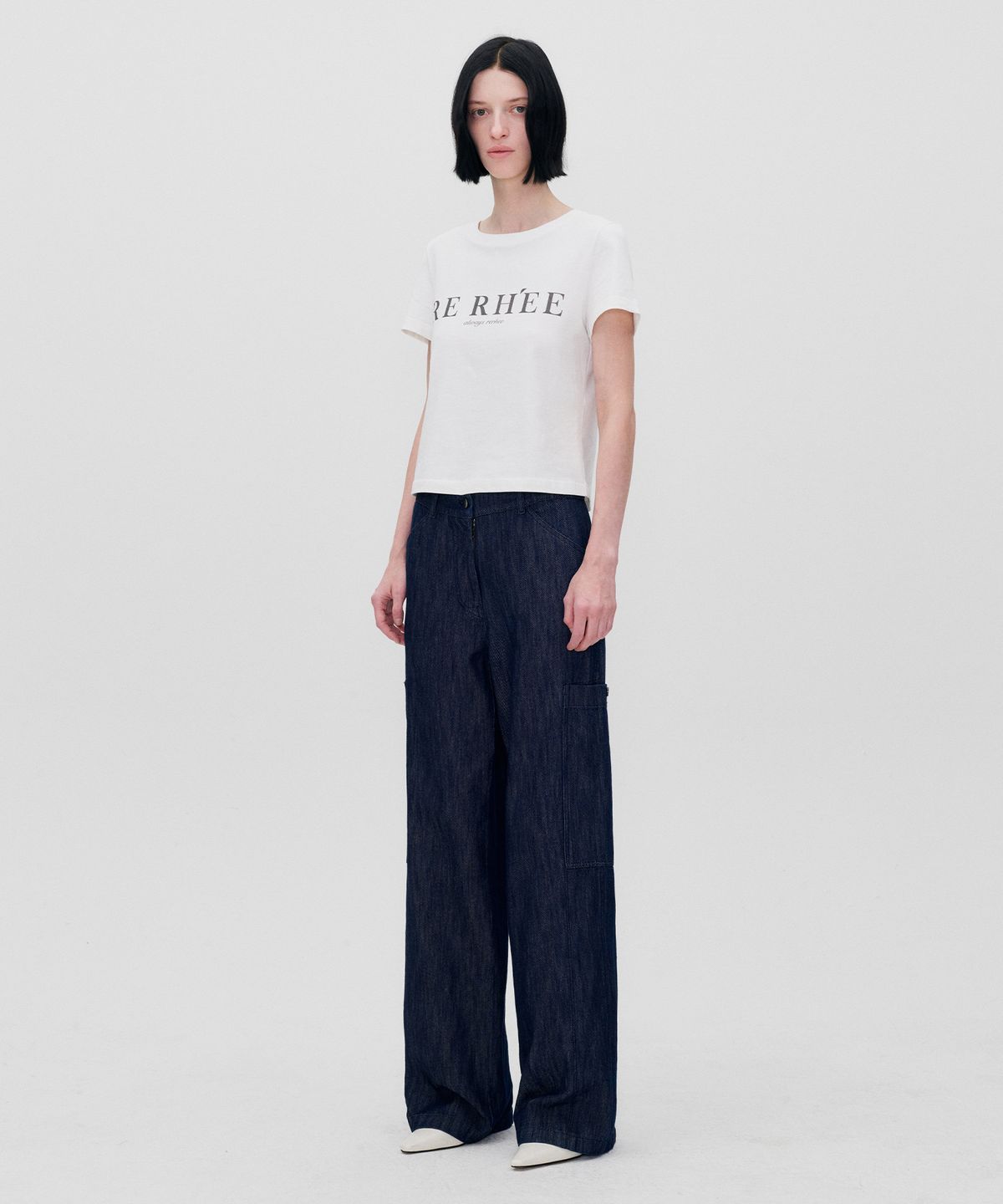 리이(RE RHEE) ORGANIC COTTON T SHIRT WHITE