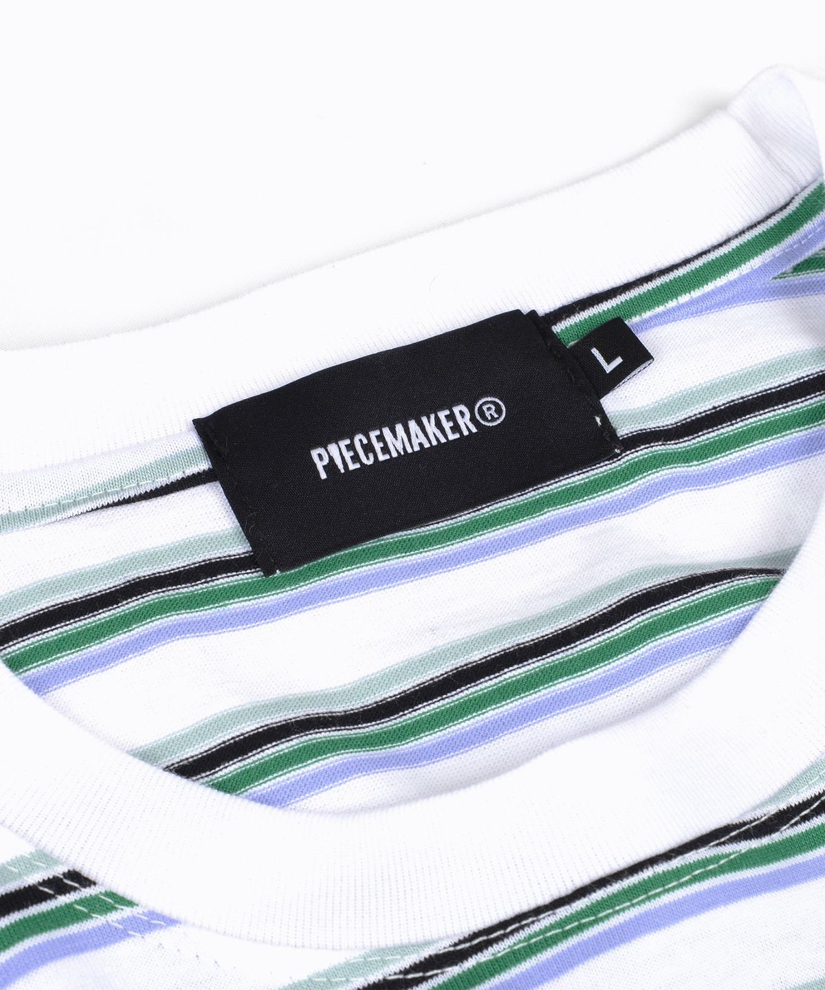 피스메이커(PIECE MAKER) [EZwithPIECE] VTG STRIPE TEE (WHITE)
