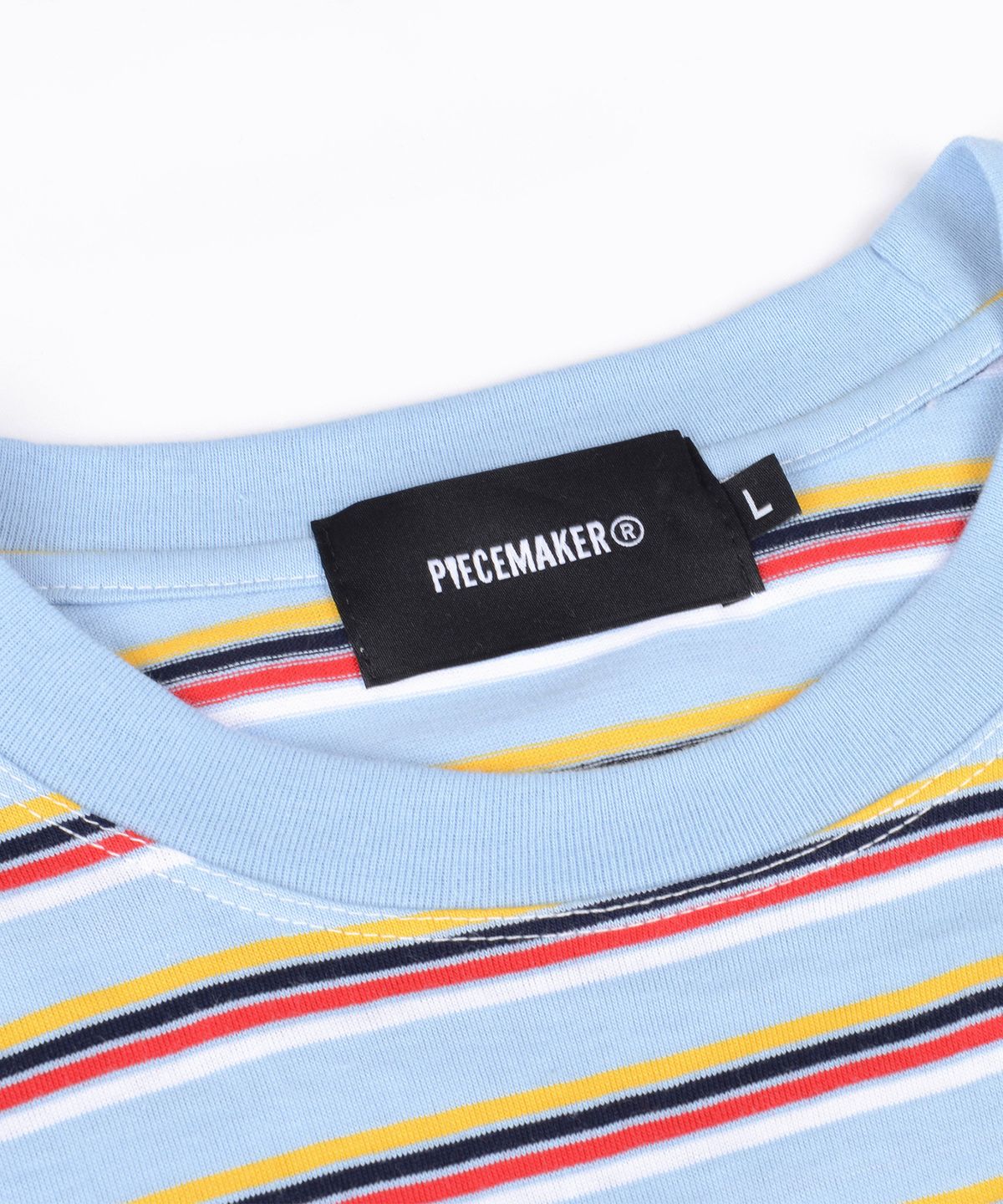 피스메이커(PIECE MAKER) [EZwithPIECE] VTG STRIPE TEE (SKY BLUE)