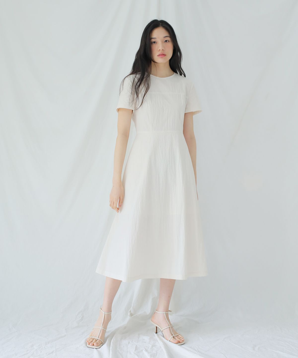 폴앤앨리스(PAUL&ALICE) BUSTIER DETAILED DRESS / CREAM