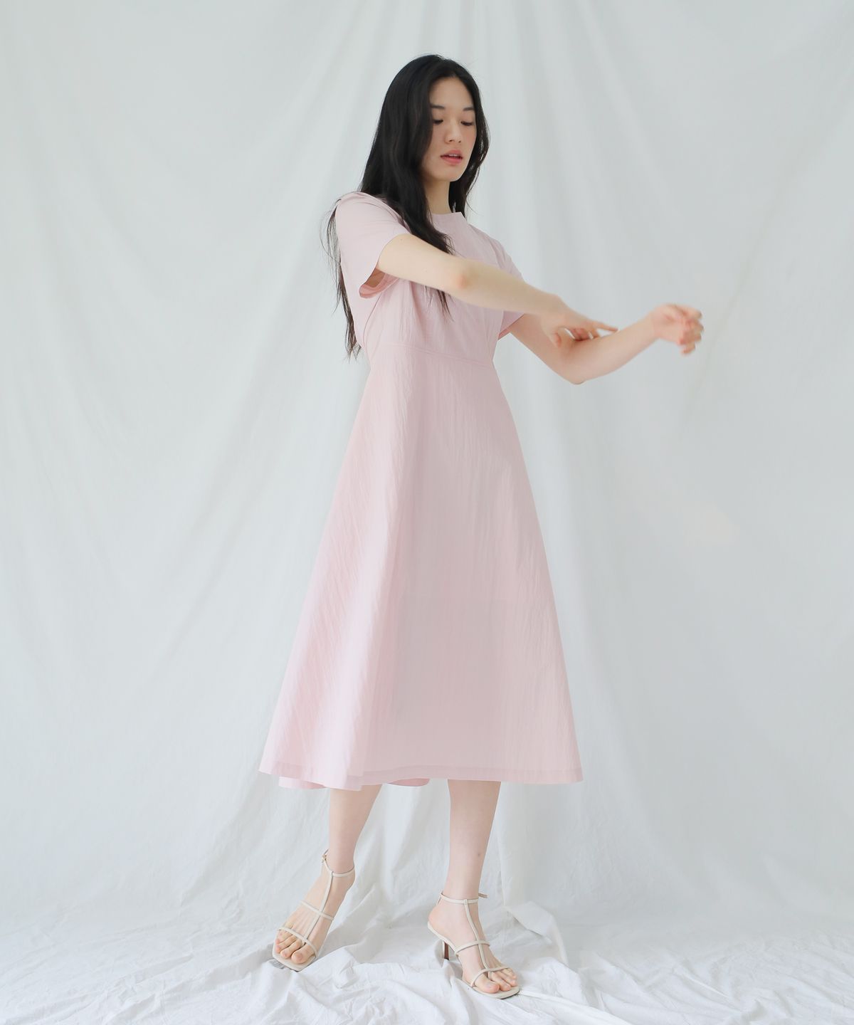 폴앤앨리스(PAUL&ALICE) BUSTIER DETAILED DRESS / PINK