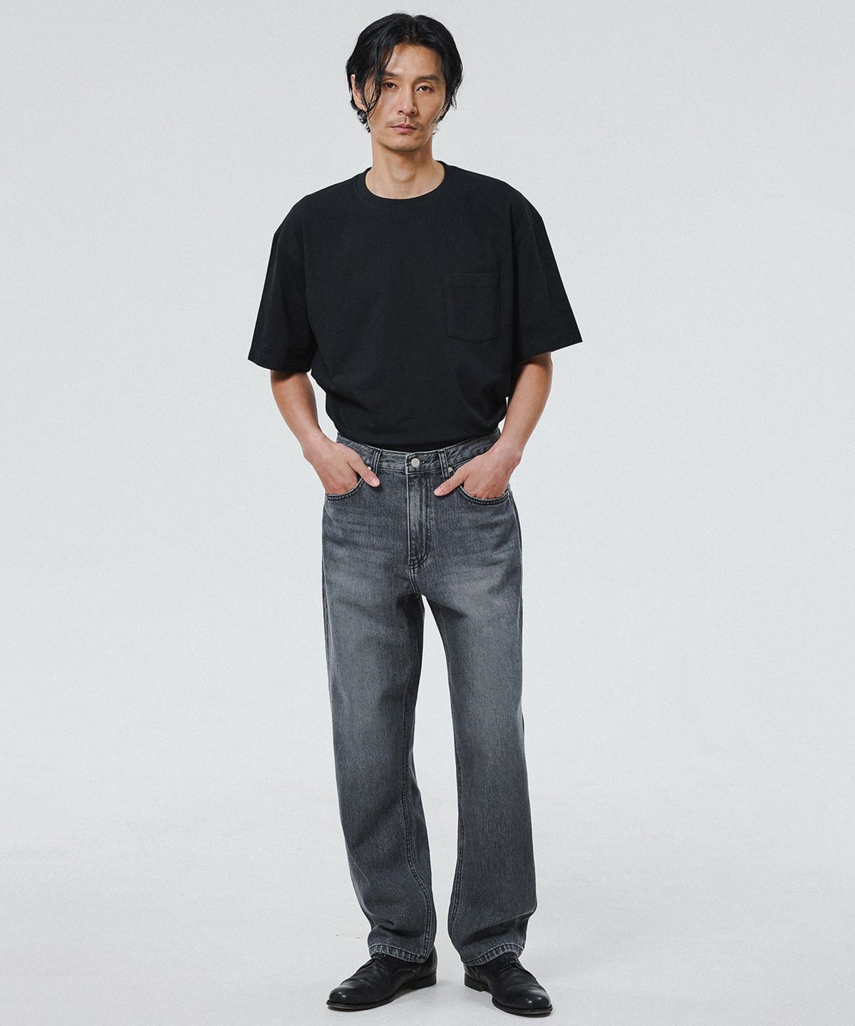 셔터(SHIRTER) FIRST EDITION DENIM PANTS (BLEACHED GREY)