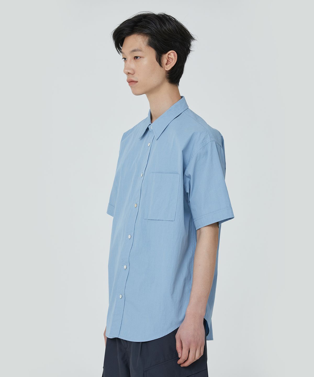 퍼블릭피겨(PUBLICFIGURE) 에센셜 루즈 셔츠_스카이 블루