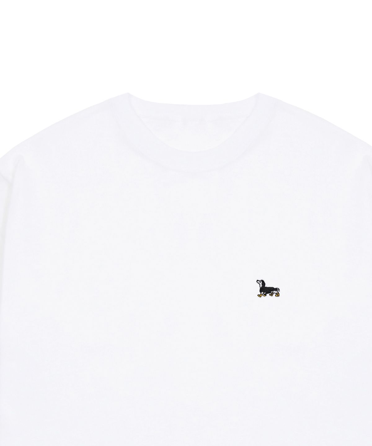 그레이버(GRAVER) [UNISEX]옐로우부츠 퍼피 자수 반팔티_ 화이트