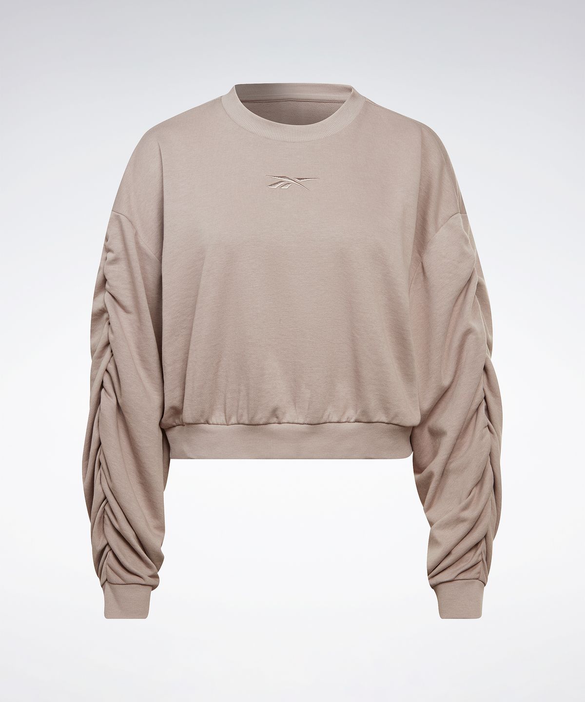 리복(REEBOK) S Knit Fashion Cover Up 크롭 맨투맨 - 그레이 / H51846