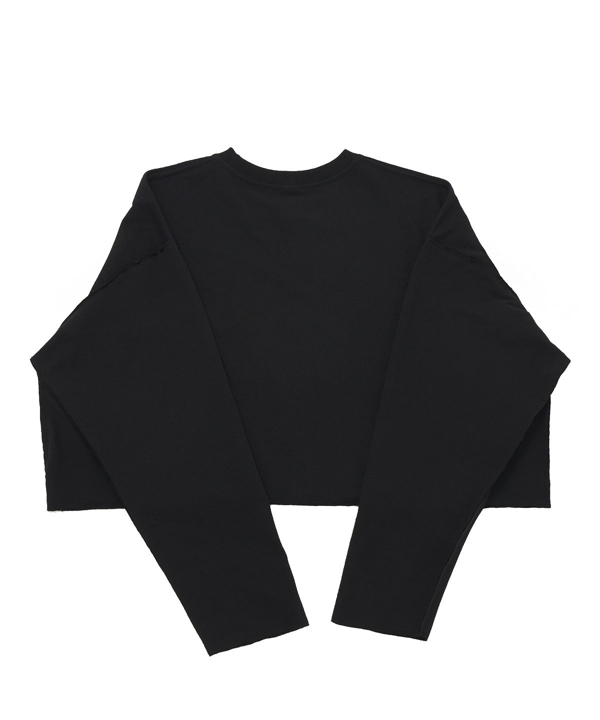 어낫띵(A NOTHING) VINTAGE P. DYEING CUT-OUT CROP-TEE (Black)