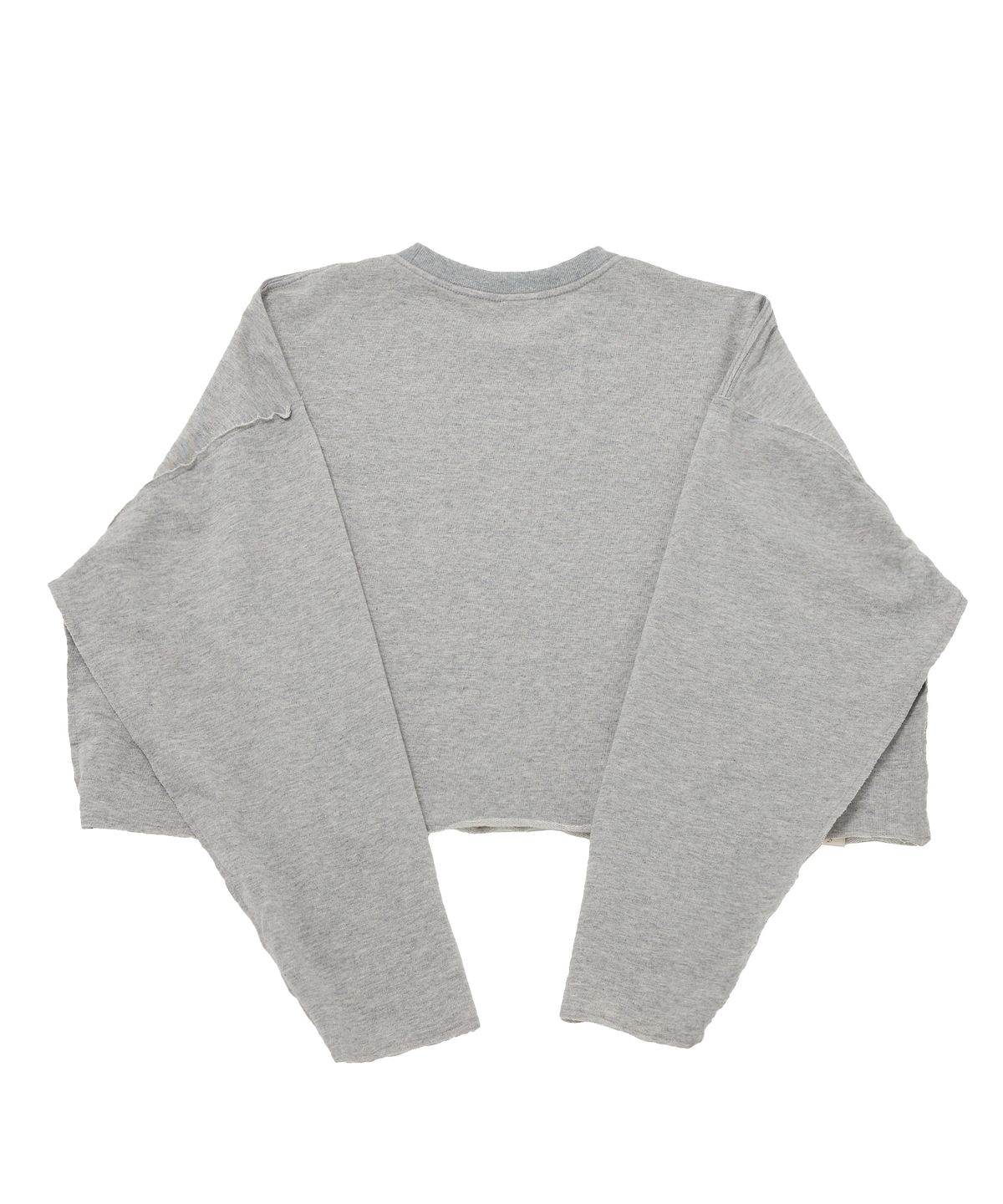 어낫띵(A NOTHING) VINTAGE P. DYEING CUT-OUT CROP-TEE (Gray)