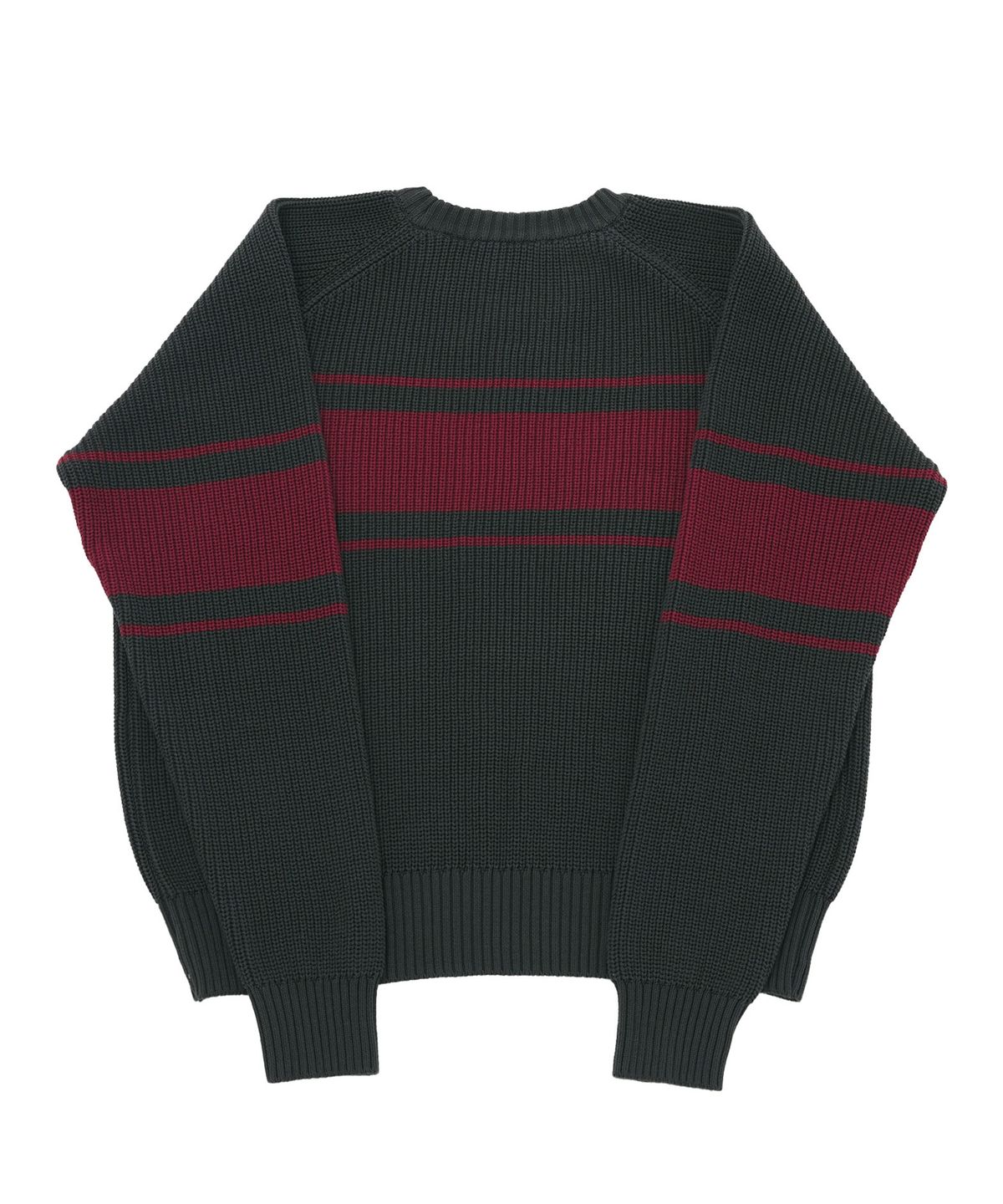 어낫띵(A NOTHING) COLOR-LINE 7G KNIT CREW-NECK (Charcoal)