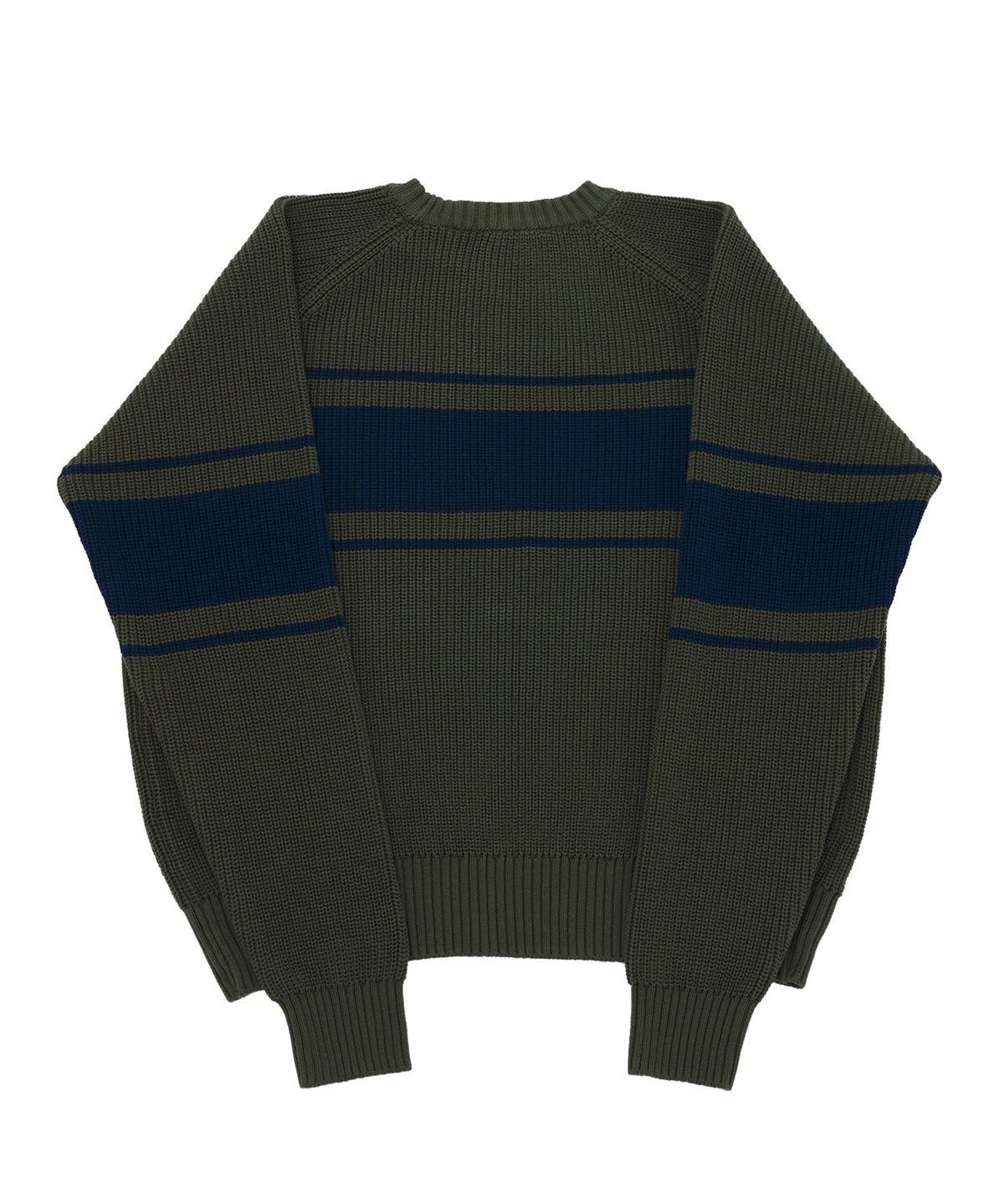 어낫띵(A NOTHING) COLOR-LINE 7G KNIT CREW-NECK (Khaki)