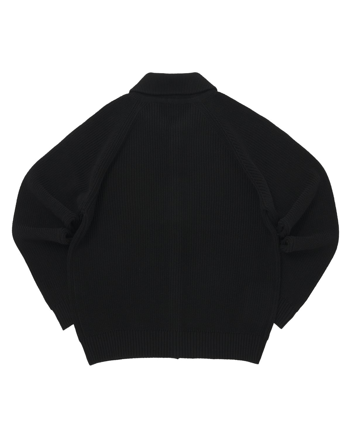 어낫띵(A NOTHING) ROUND-COLLAR 7G KNIT CARDIGAN (Black)