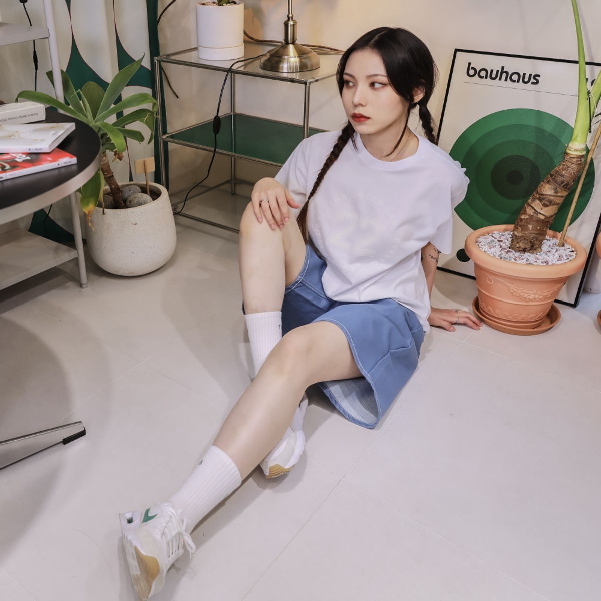 더그린랩(THE GREEN LAB) 스포티 22 반팔 티셔츠 [화이트]