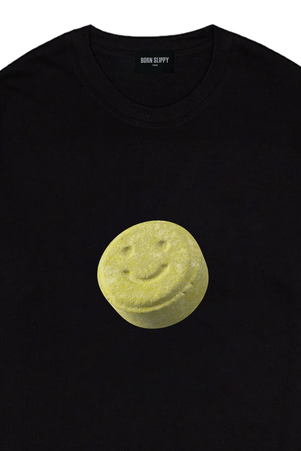 본슬리피(BORN SLIPPY) Smile Candy(Yellow) T-shirt (Black)