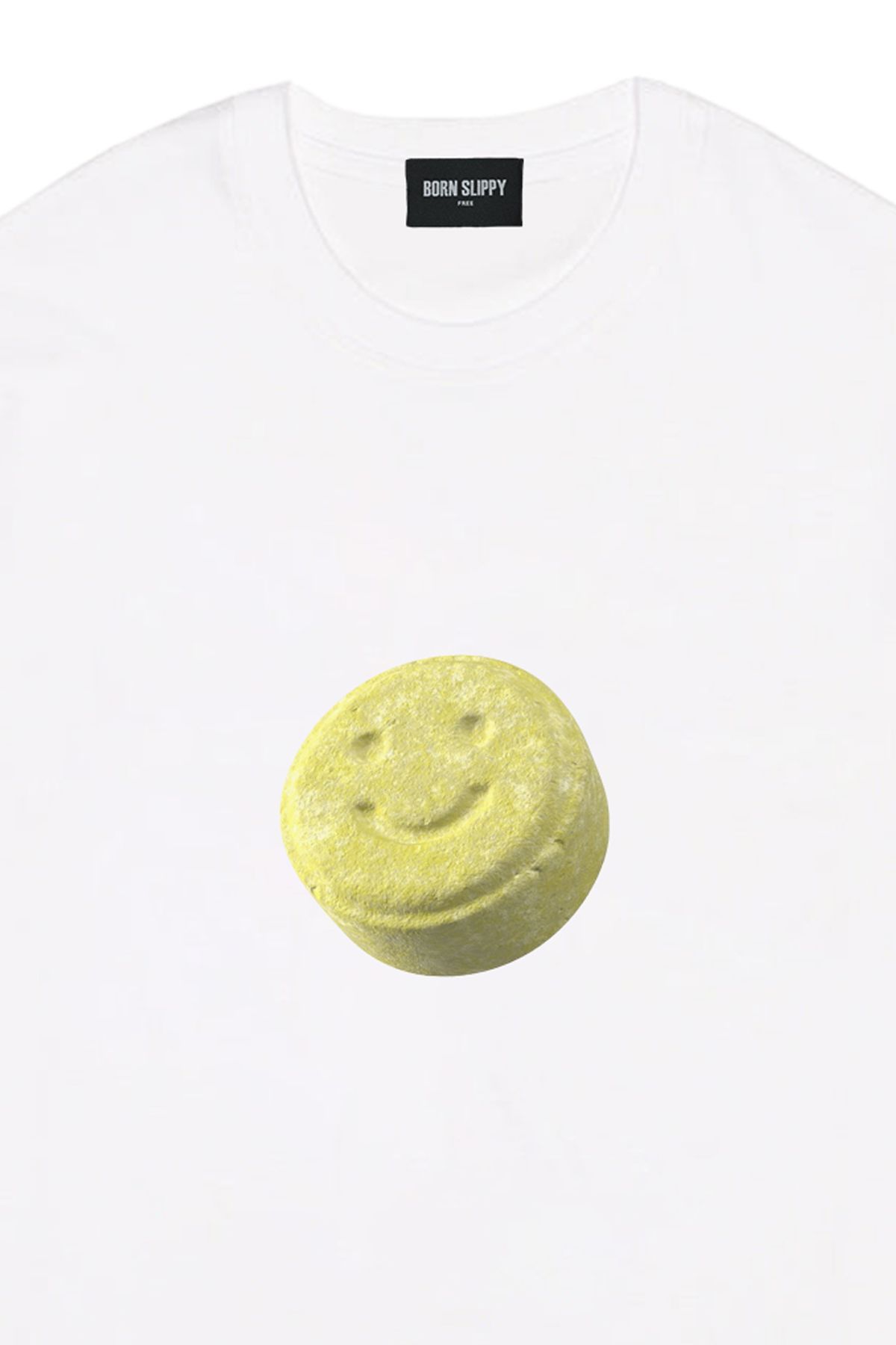 본슬리피(BORN SLIPPY) Smile Candy(Yellow) T-shirt (White)