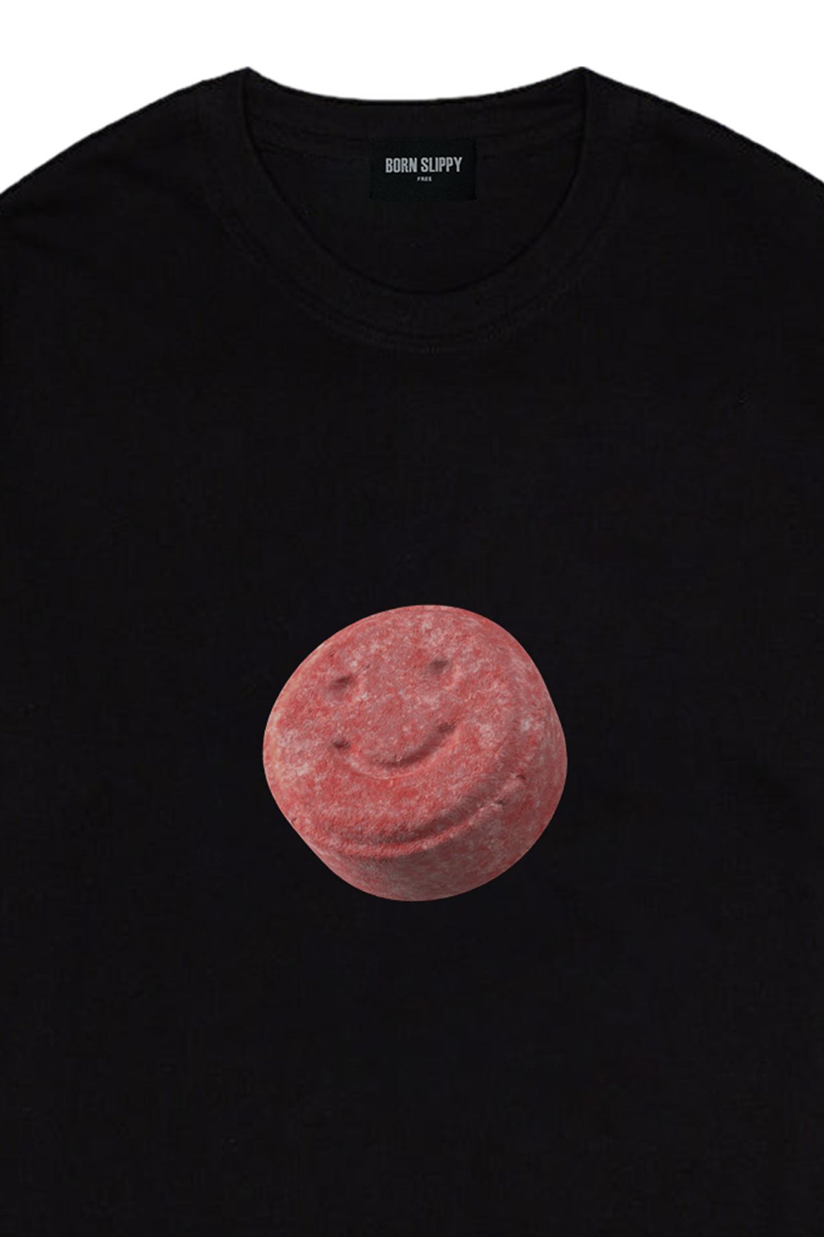 본슬리피(BORN SLIPPY) Smile Candy(Red) T-shirt (Black)