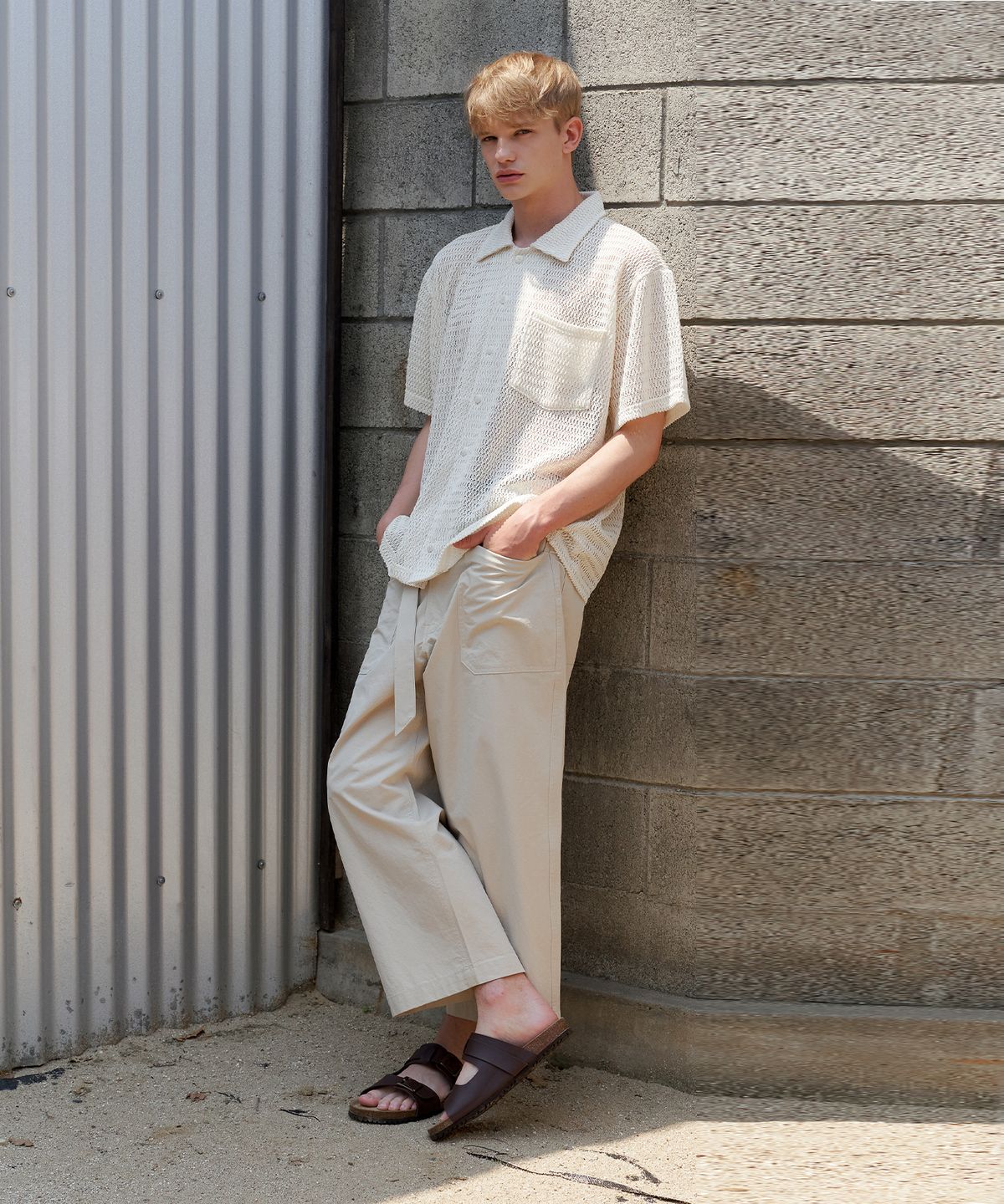 엔도어(ENDOOR) Crochet 1/2 shirts (ecru)