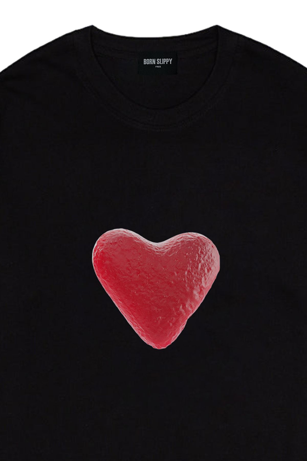 본슬리피(BORN SLIPPY) Gummy Heart T-shirt (Black)