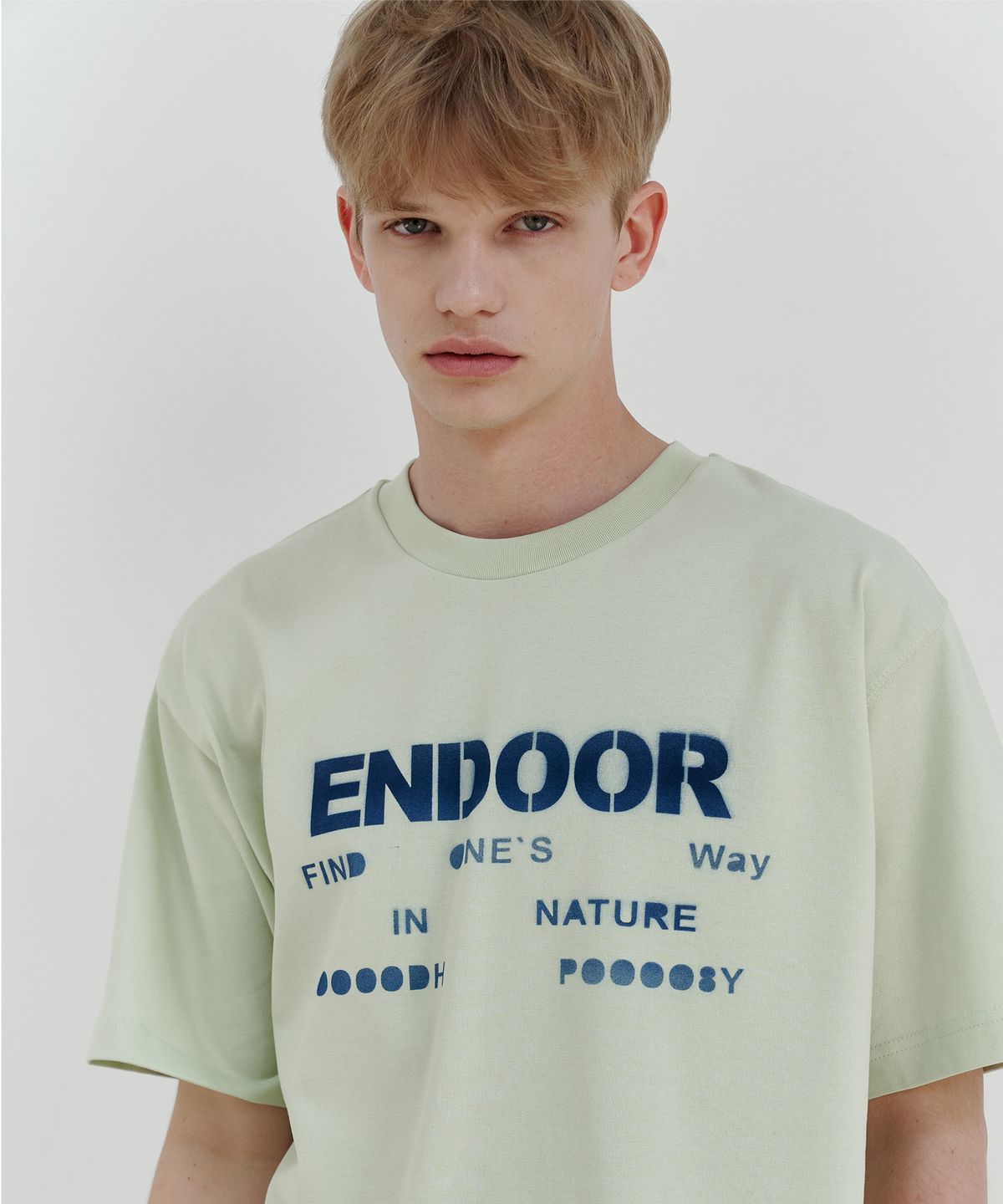 엔도어(ENDOOR) hand painting endoor 1/2 tee (lime)