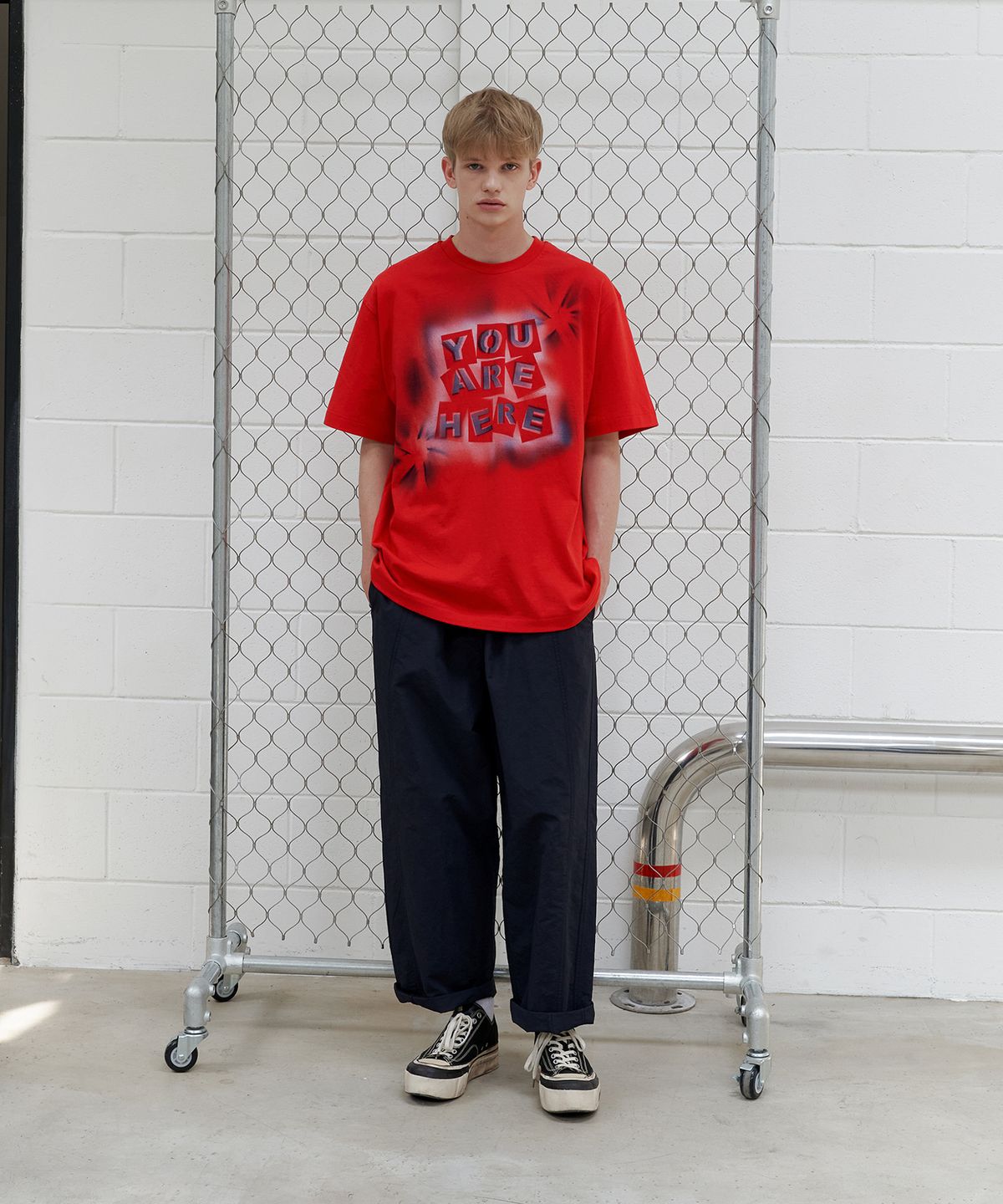 엔도어(ENDOOR) hand painting here 1/2 tee (red)