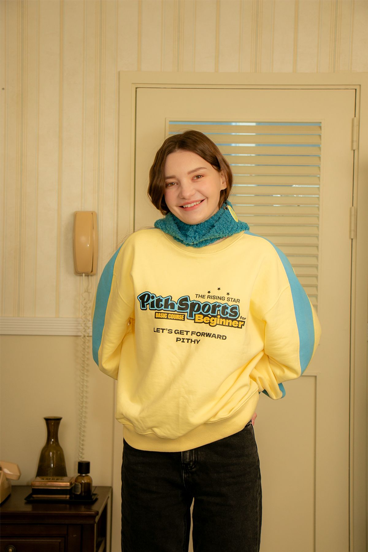 피스스포츠(PITHSPORTS) Beginner Sweatshirt (Yellow/Blue)