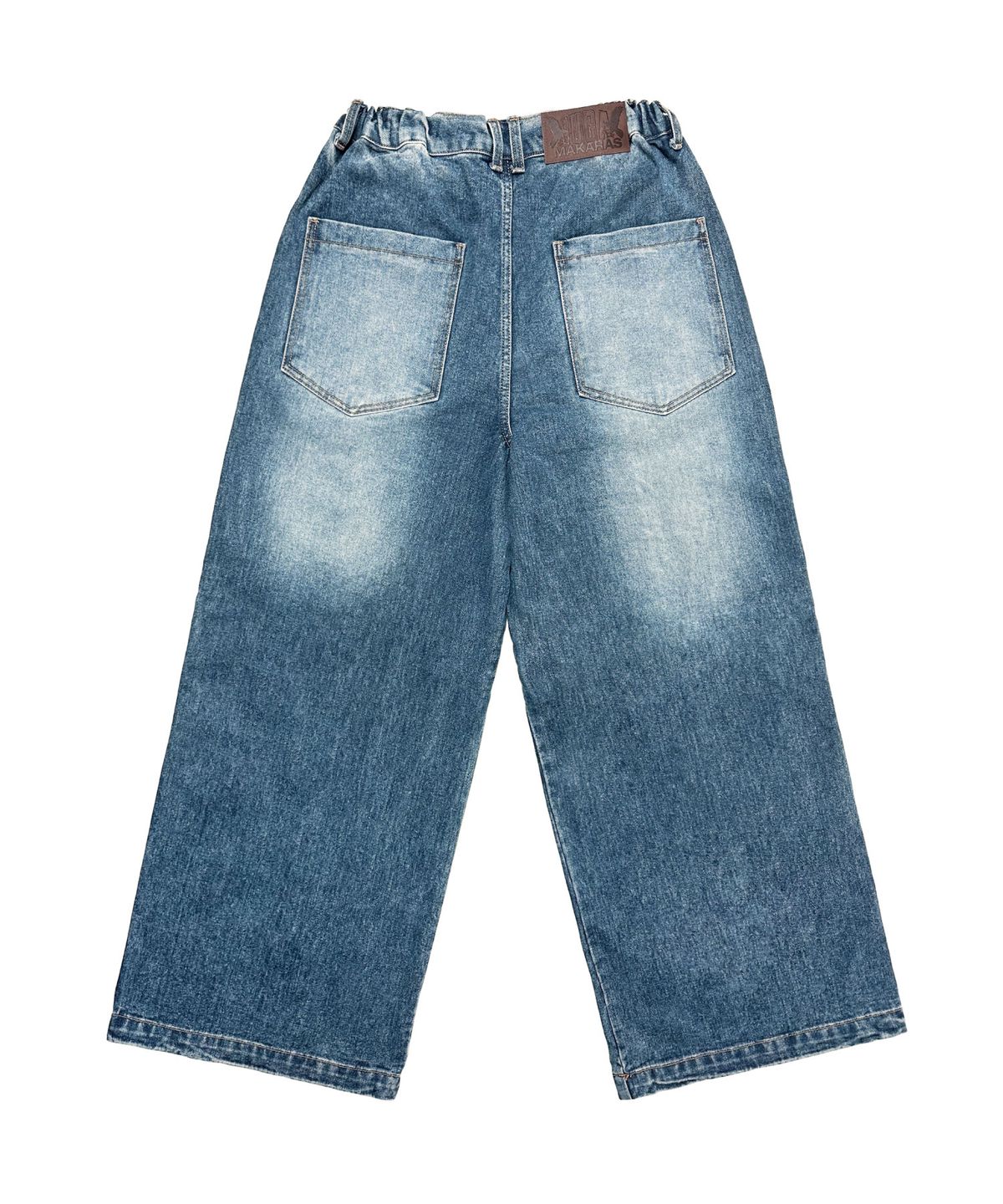 이우가마카라스(IUGAMAKARAS) Long Zipper Denim Pants (Blue)