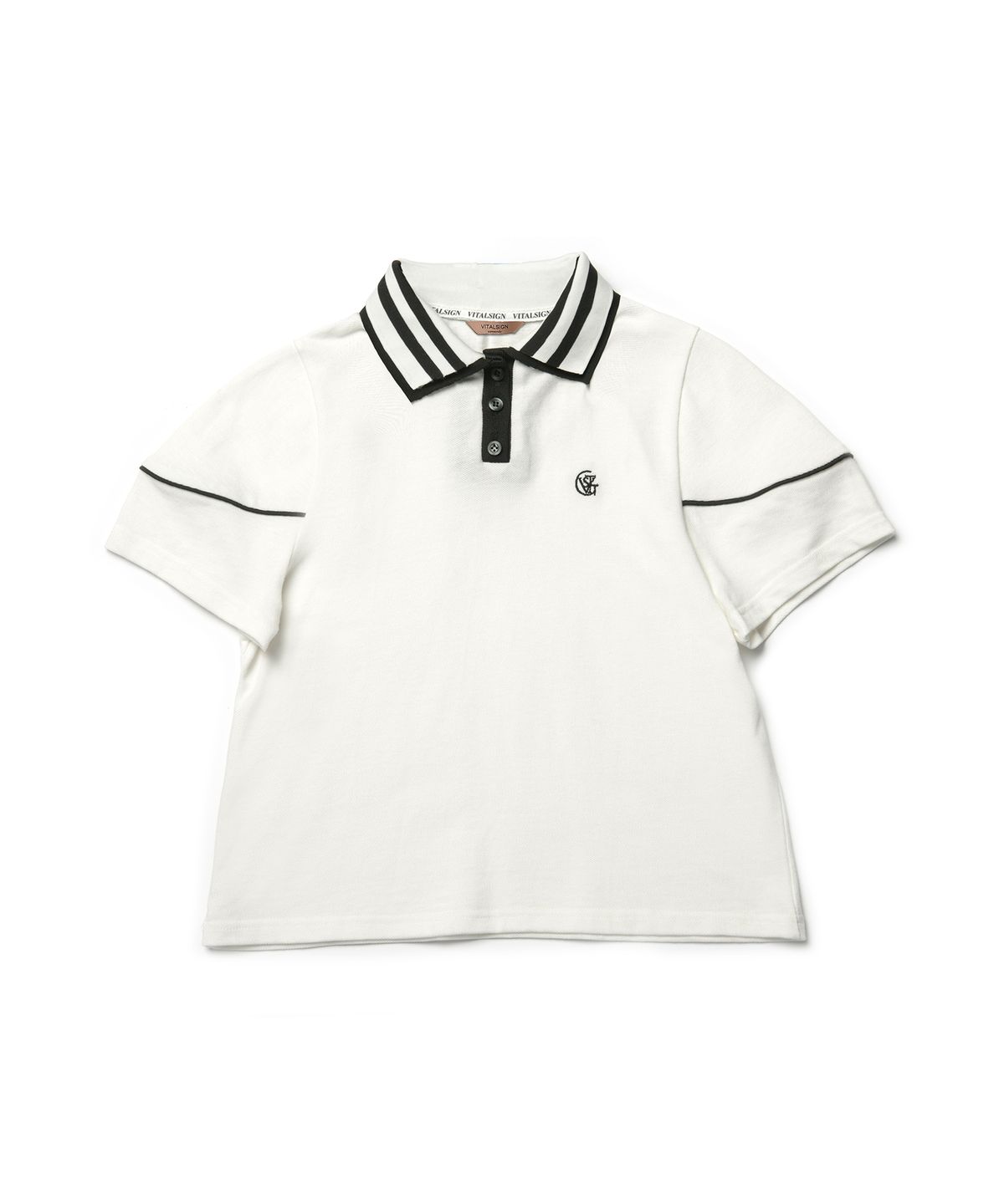 바이탈싸인(VITALSIGN) Double Collar Logo T-Shirt