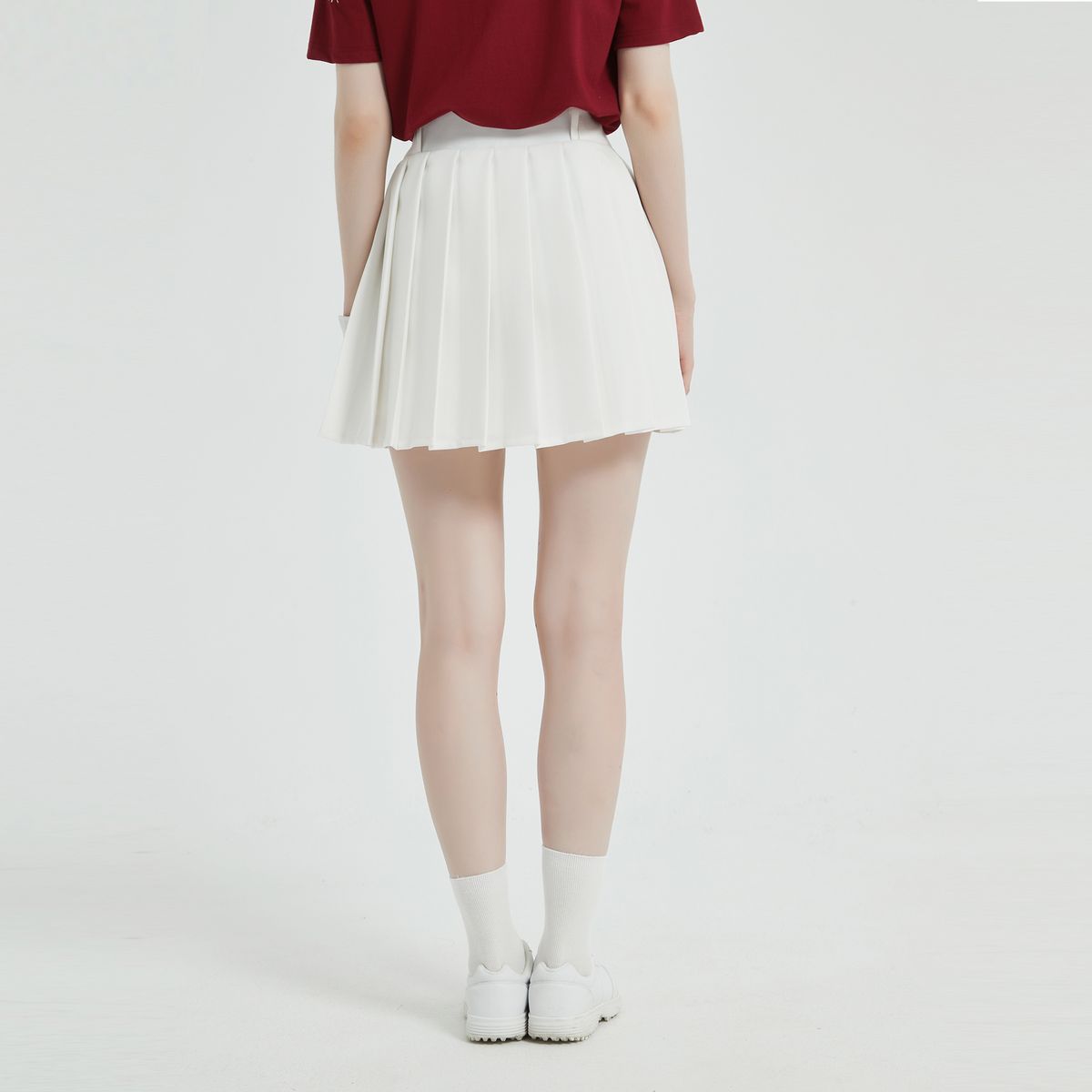 이파르카(E.PARCA) 윕트크림 플리츠 스커트