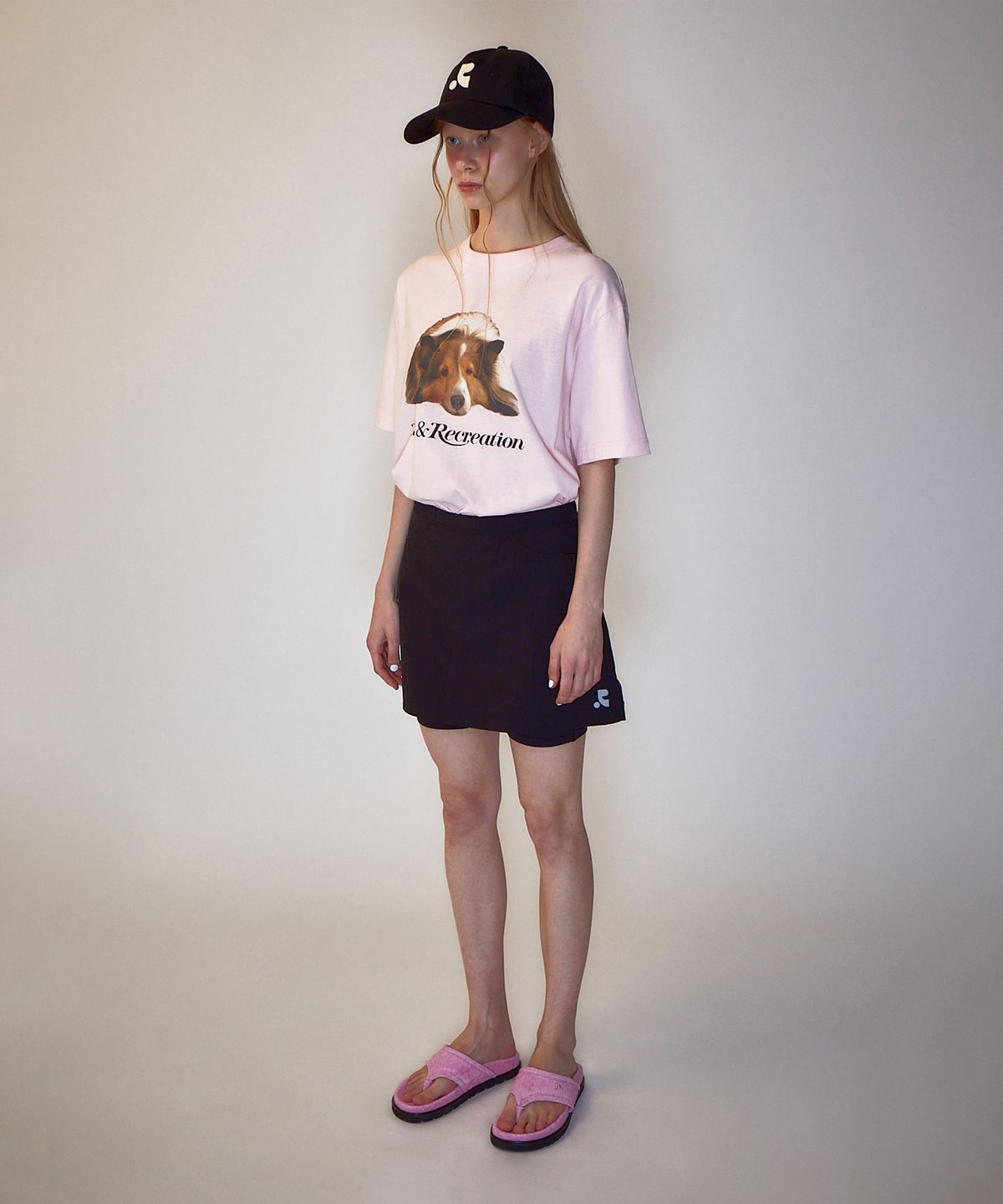 레스트앤레크레이션(REST&RECREATION) RR NYLON SKIRT PANTS BLACK
