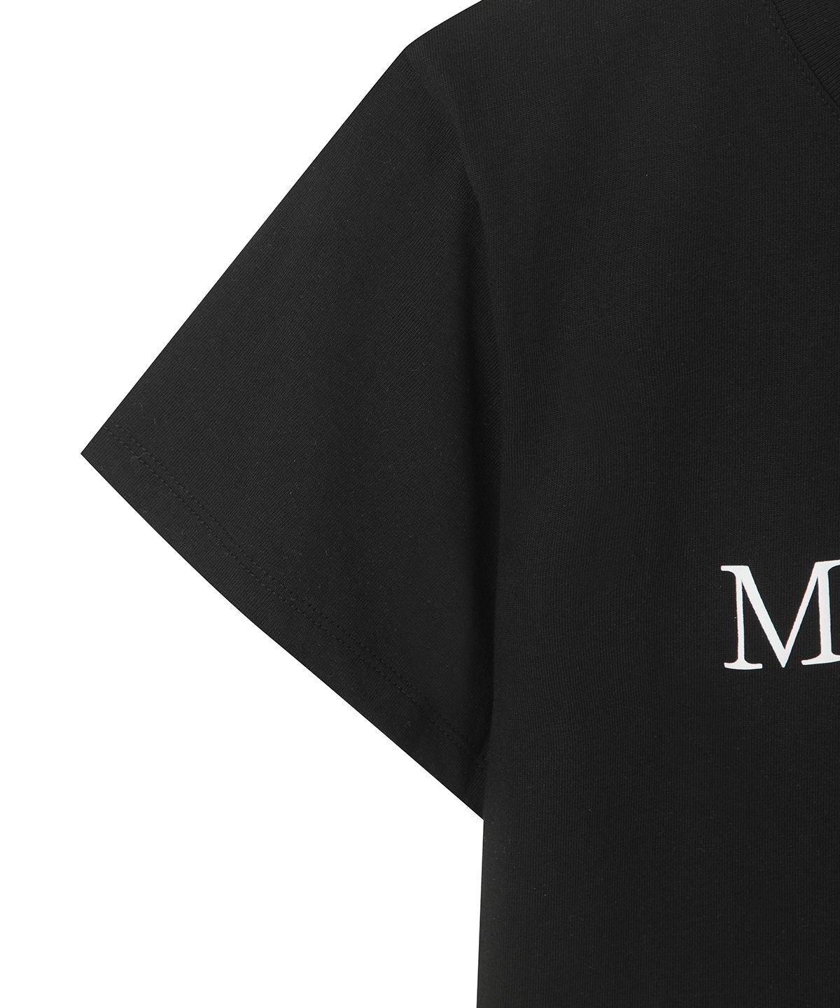 마뗑킴(MATIN KIM) MATIN KIM LOGO CROP TOP IN BLACK