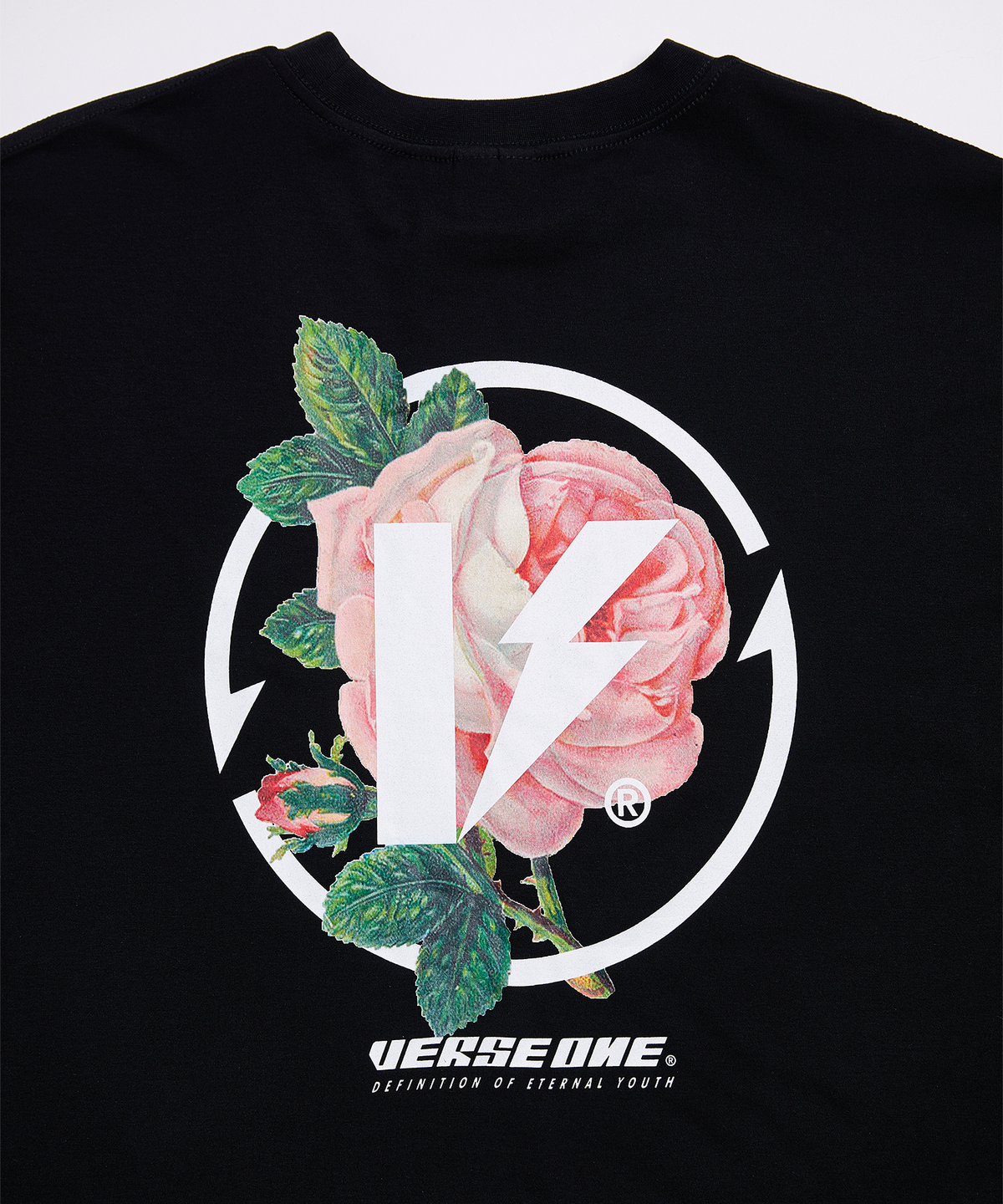 벌스원(VERSE ONE) FLOWER SYMBOL LOGO T-SHIRTS BLACK