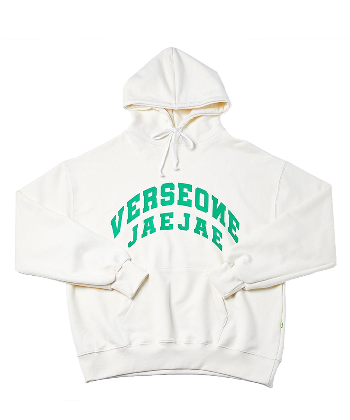 벌스원(VERSE ONE) VERSEONE X JAEJAE KITCHEN ARCH LOGO HOODIE OATMEAL