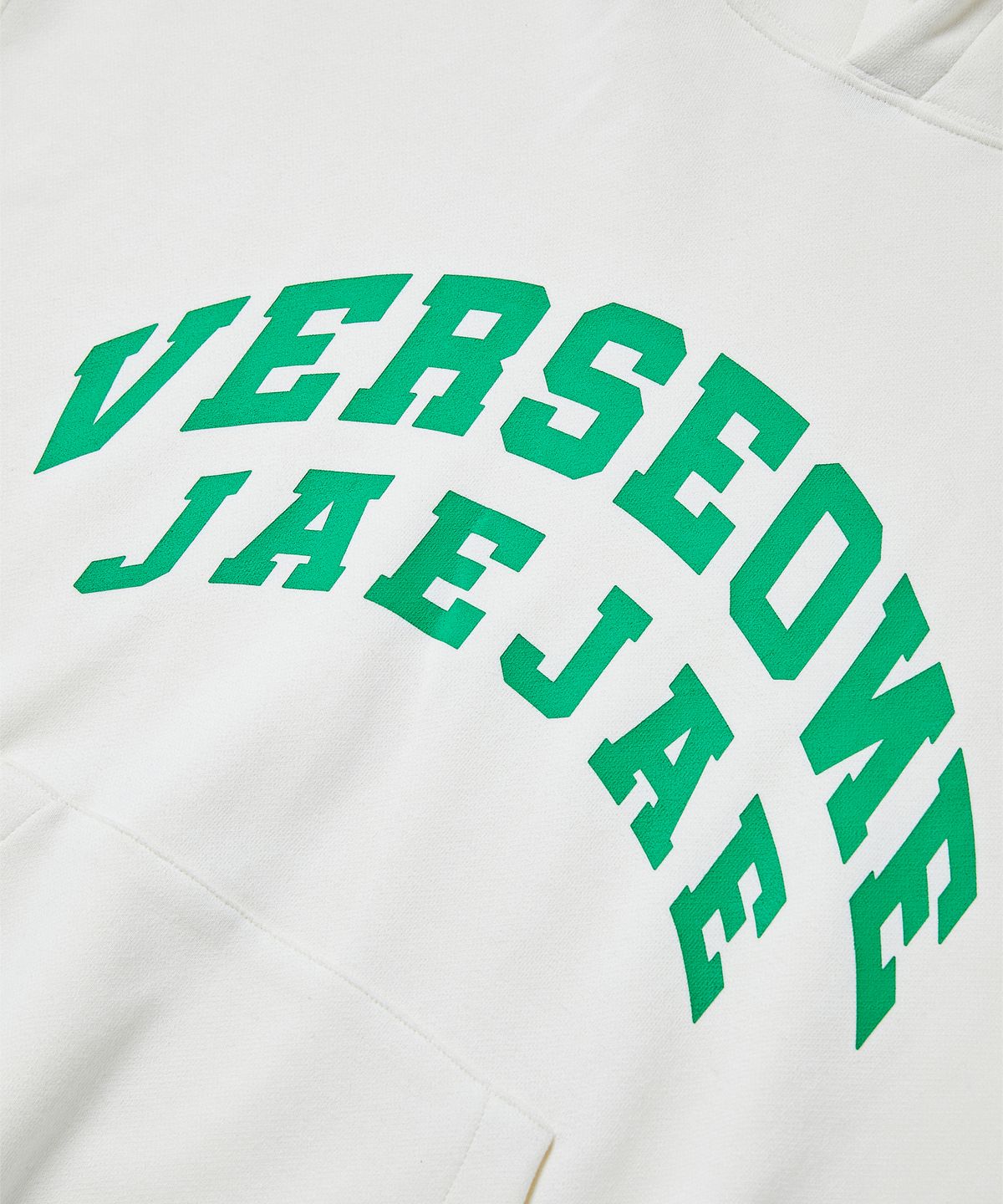 벌스원(VERSE ONE) VERSEONE X JAEJAE KITCHEN ARCH LOGO HOODIE OATMEAL