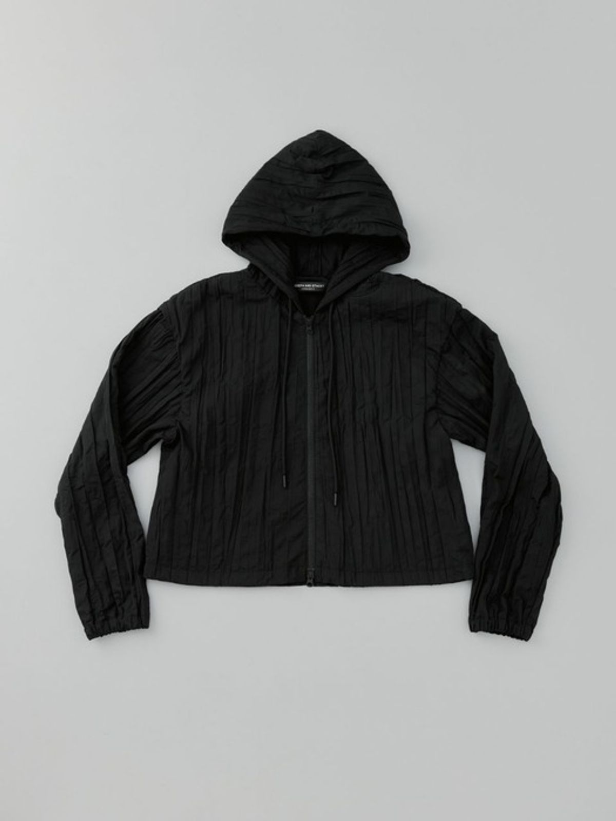 조셉앤스테이시(JOSEPH&STACEY) Wake Pleats Semi Cropped Hood Zipup (3color)