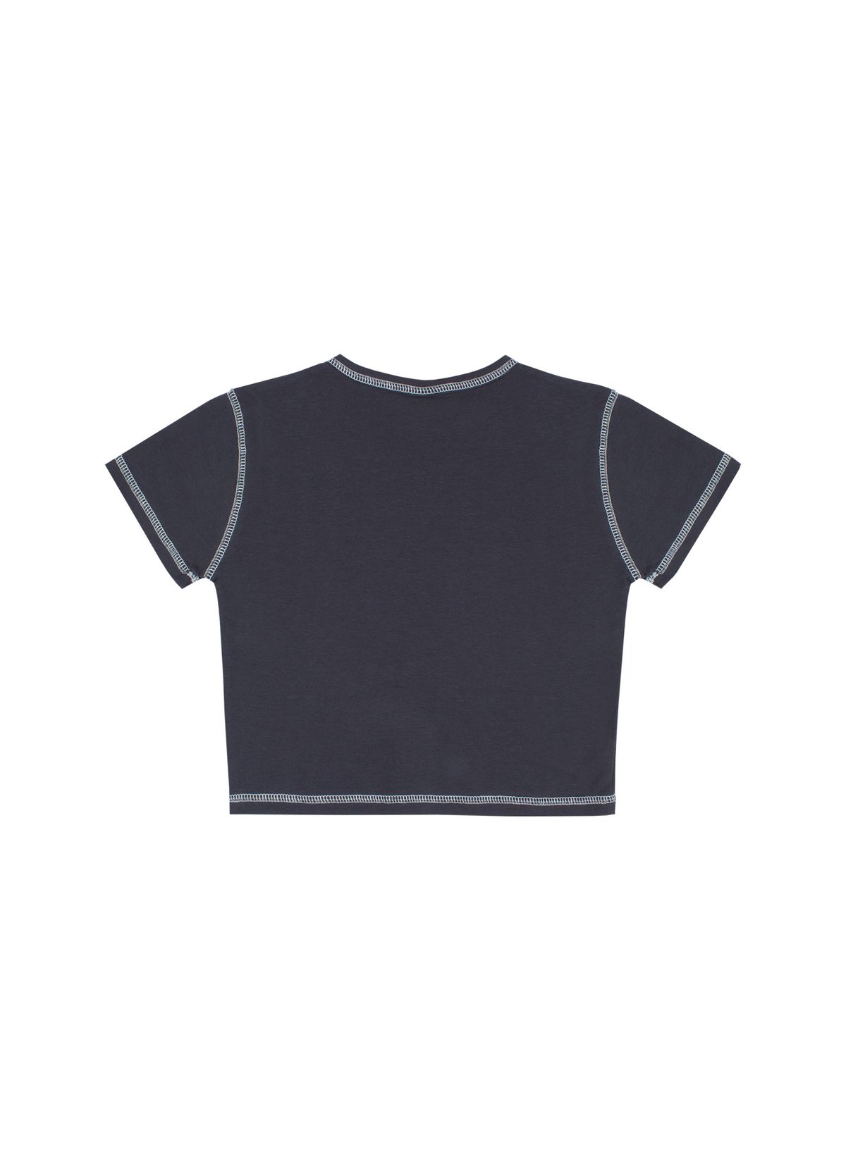 어나더에이(ANOTHER A) 콘트라스트 크롭 탑 (Charcoal)