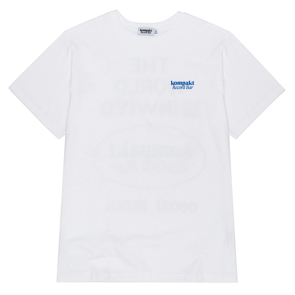 ★COMPAKT RECORD BAR★ BIG BASS Tshirt White Kompakt record bar t-shirt NWT