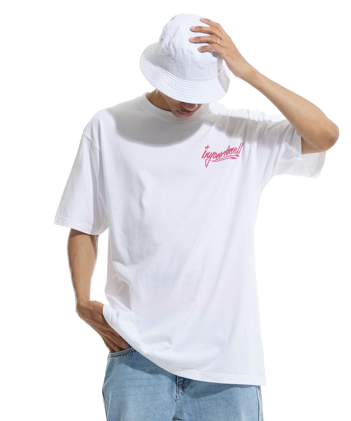 크림소다랩(CREAM SODA LAB) 바스켓볼 레슨.1 반팔티 화이트 핑크