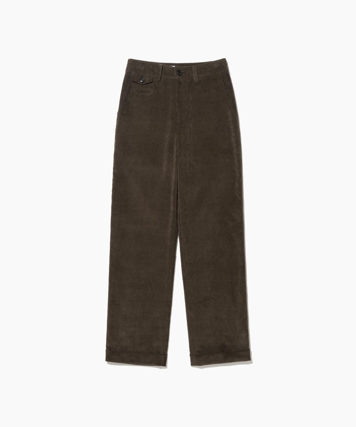 튜드먼트(TTUDEMENT) CORDUROY ROLL UP PANTS BROWN