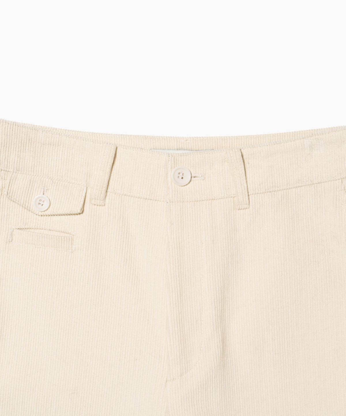 튜드먼트(TTUDEMENT) CORDUROY ROLL UP PANTS CREAM