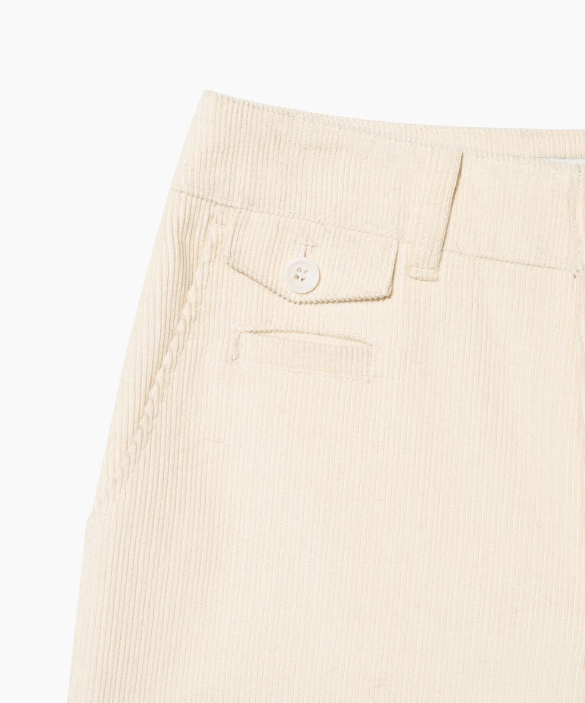 튜드먼트(TTUDEMENT) CORDUROY ROLL UP PANTS CREAM