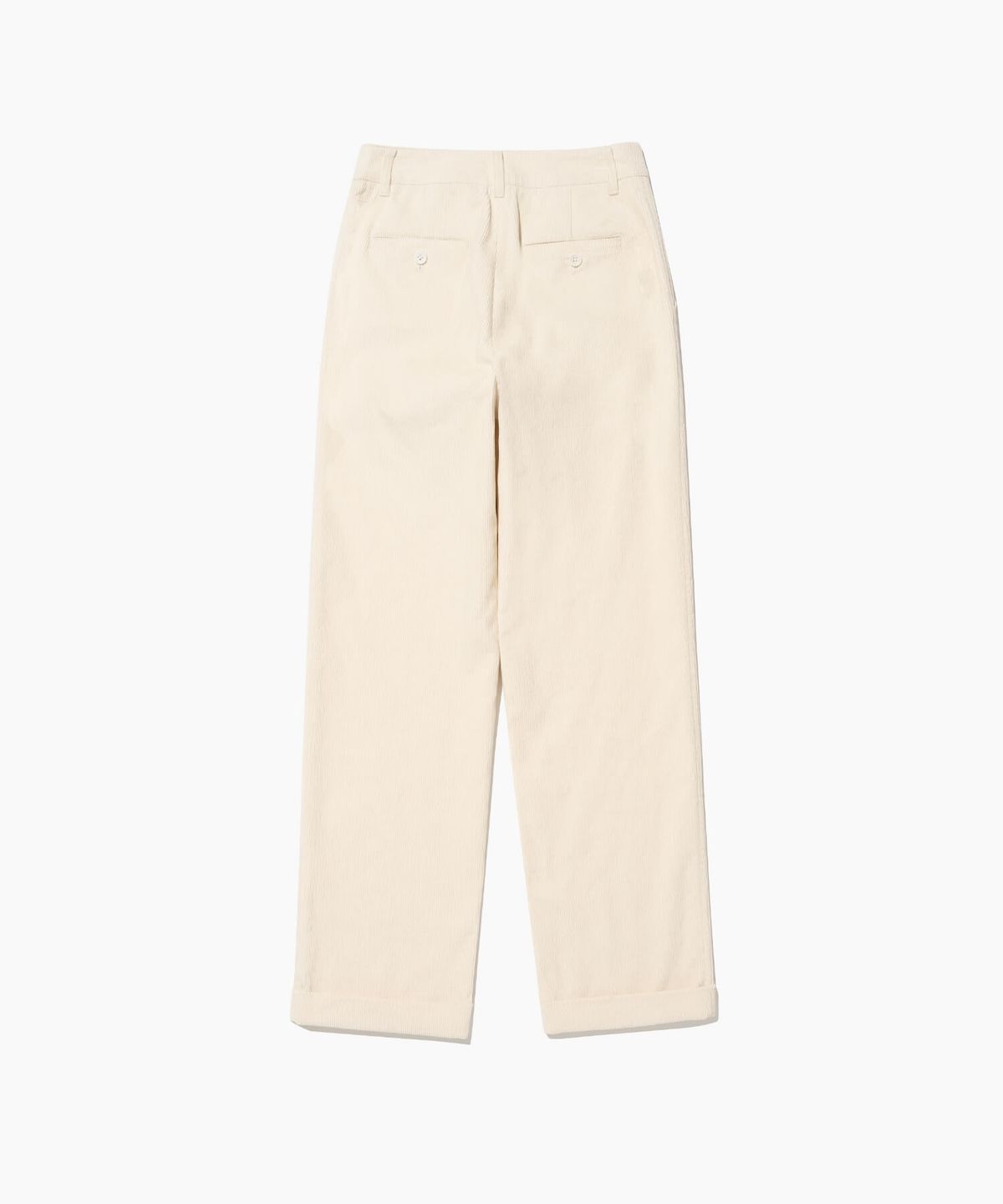 튜드먼트(TTUDEMENT) CORDUROY ROLL UP PANTS CREAM