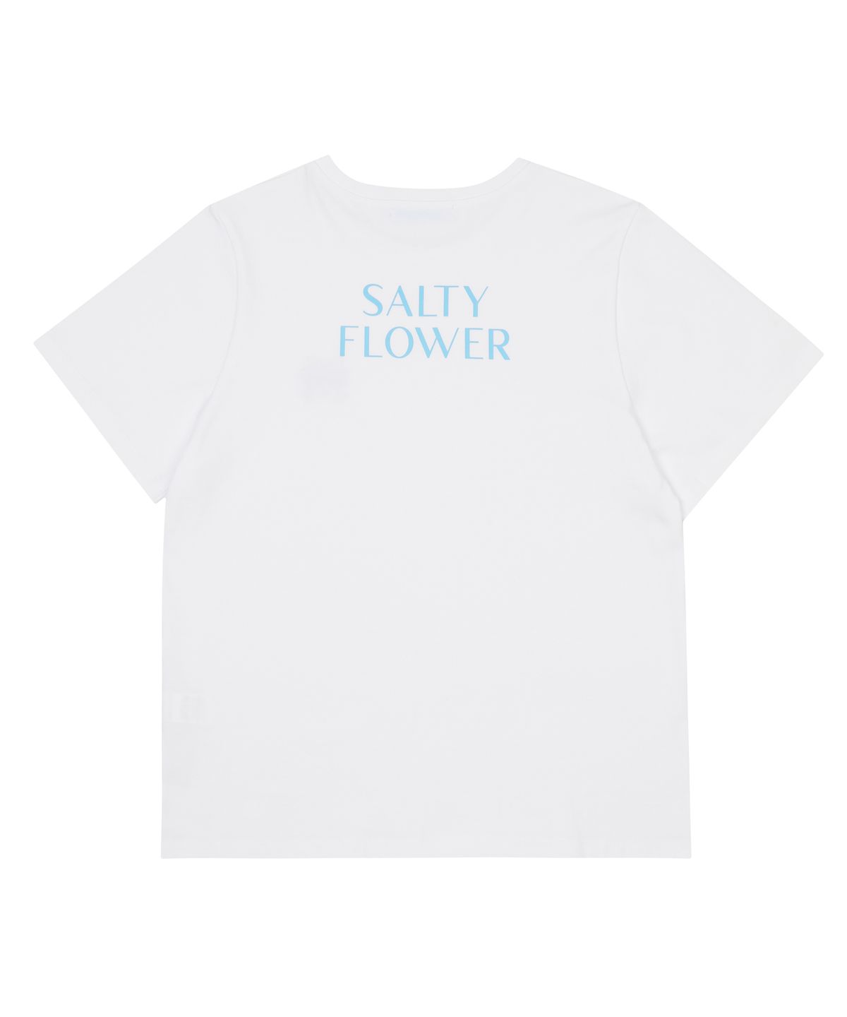 솔티플라워(SALTY FLOWER) 하늘 리본 자수 시그니처 반팔 화이트