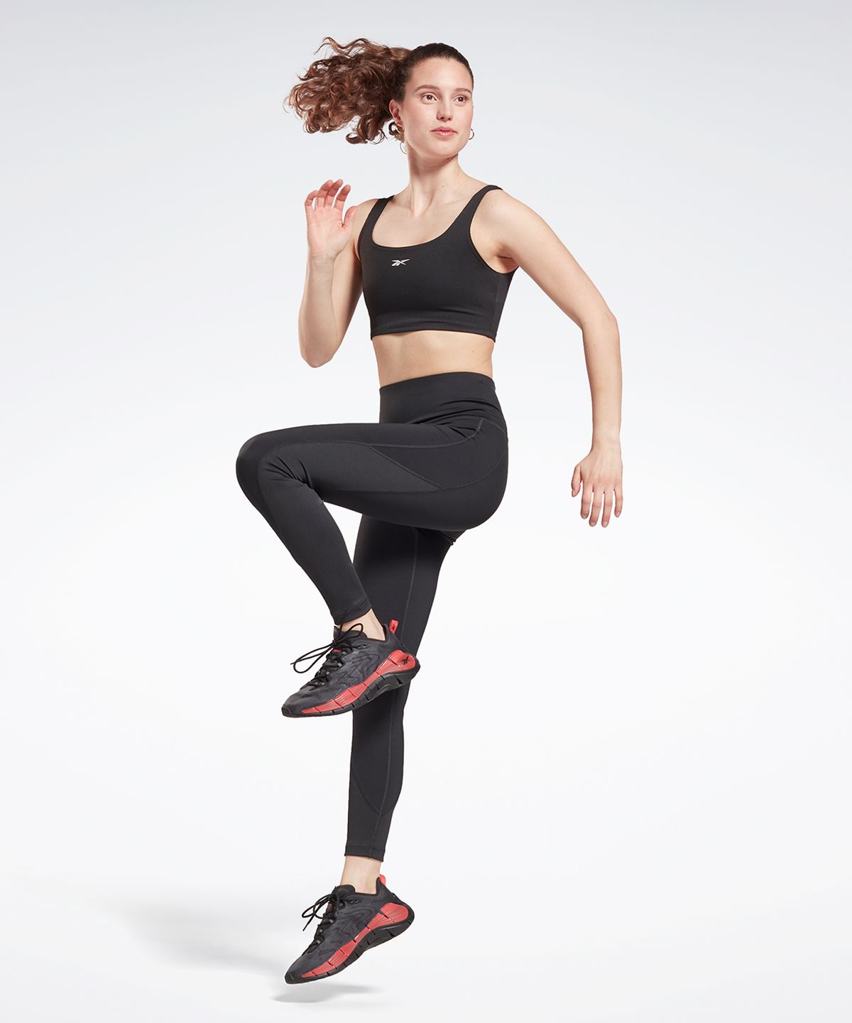 리복(REEBOK) WOR Rib High Rise 레깅스 - 블랙 / GR9507