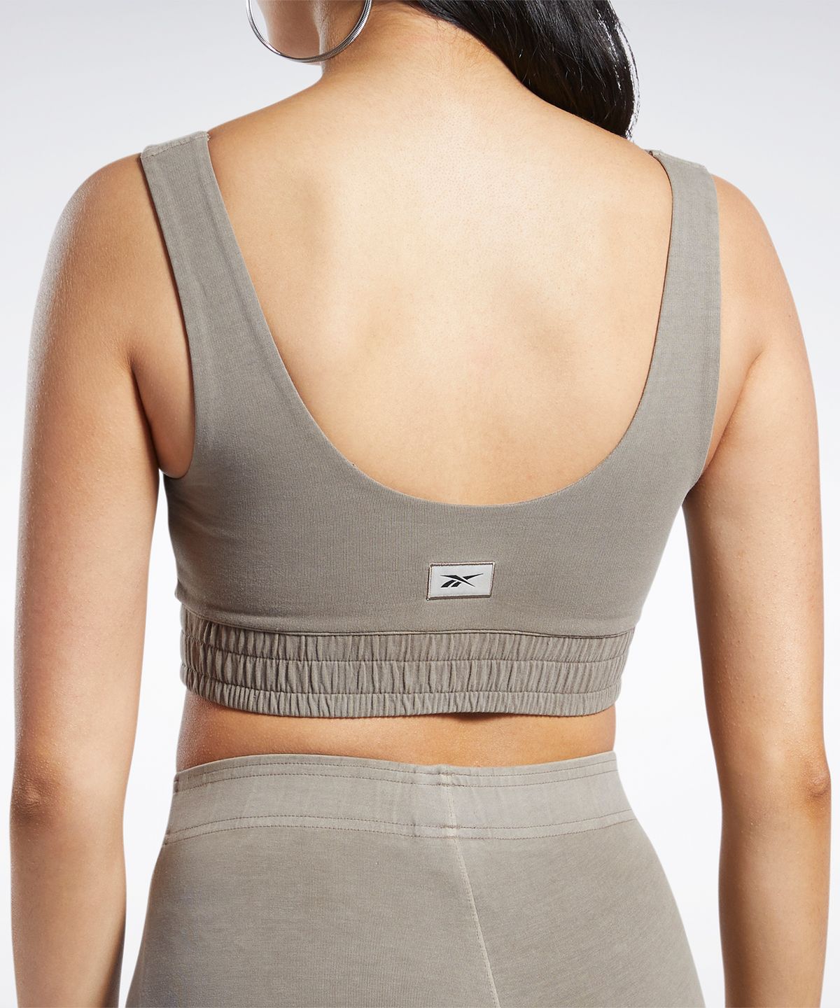 리복(REEBOK) CL RBK ND FITTED BRALETTE - 그레이 / HN4394
