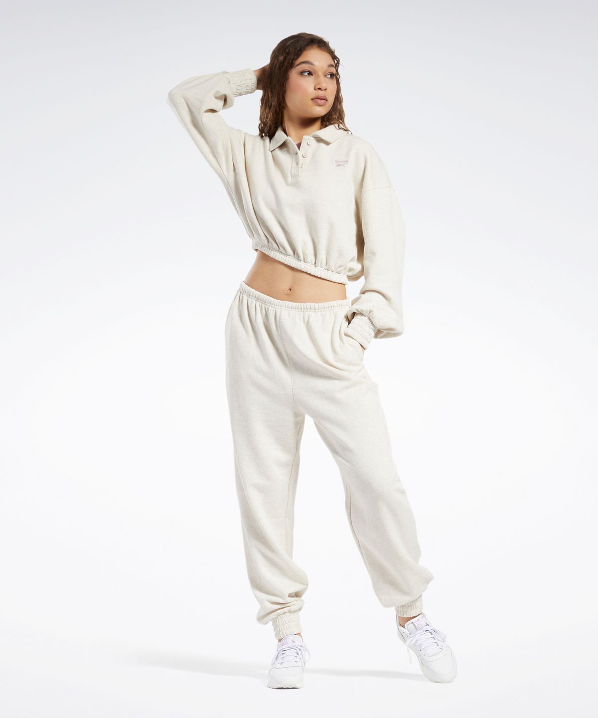 리복(REEBOK) CL WDE CROPPED RIB TANK TOP - 라이트 핑크 / HK4929