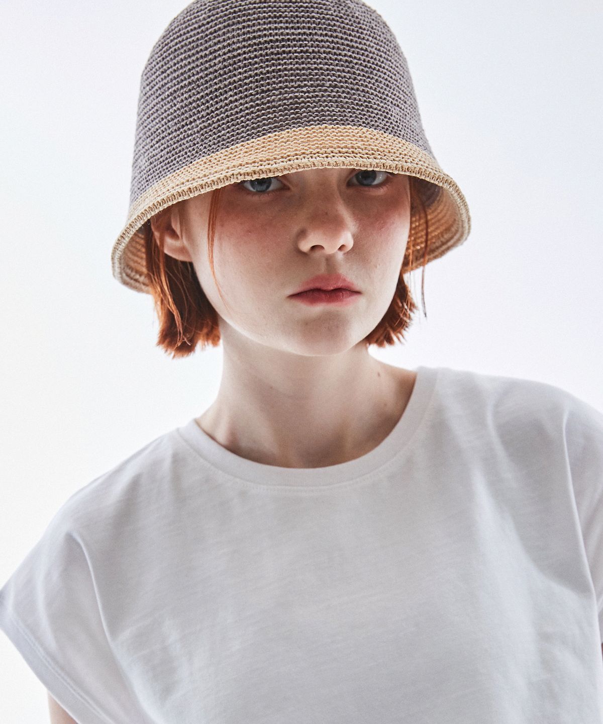 슬리피슬립(SLEEPYSLIP) BRISBANE GRAY/BEIGE BUCKET HAT