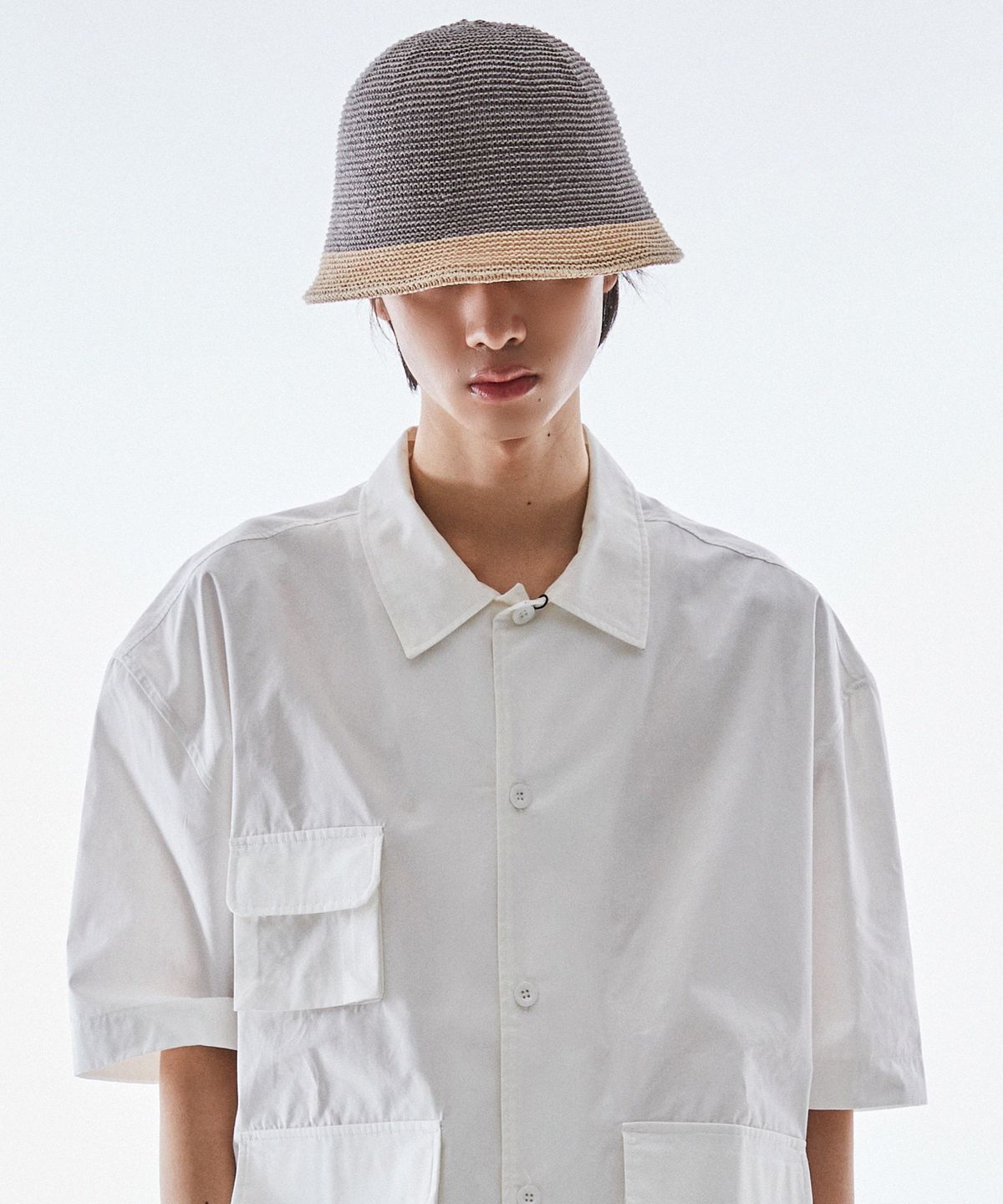 슬리피슬립(SLEEPYSLIP) BRISBANE GRAY/BEIGE BUCKET HAT